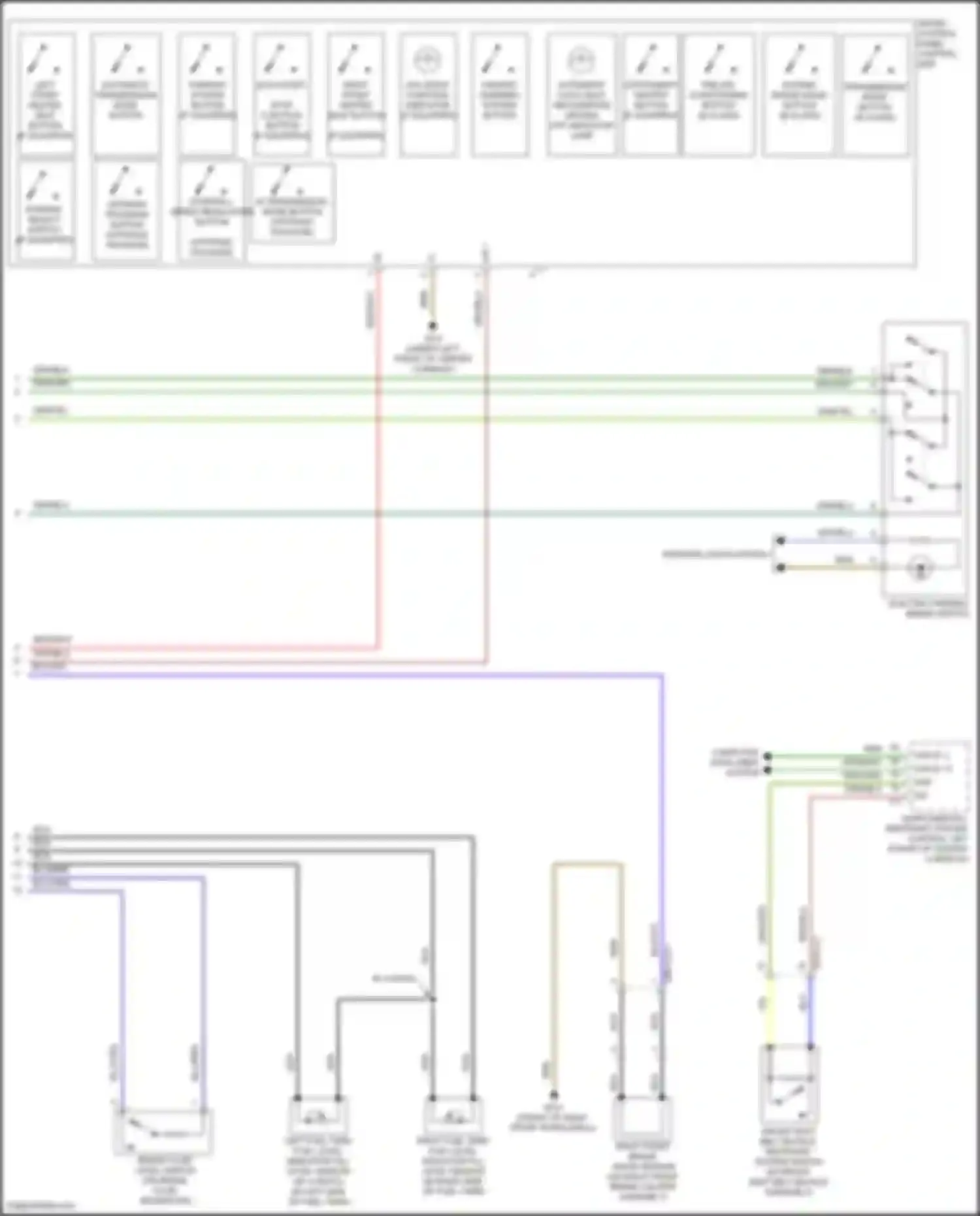 Wiring diagram supplemental restraint system control unit for Mercedes-Benz B-class W246 facelift (2014-2018) (3 of 8)