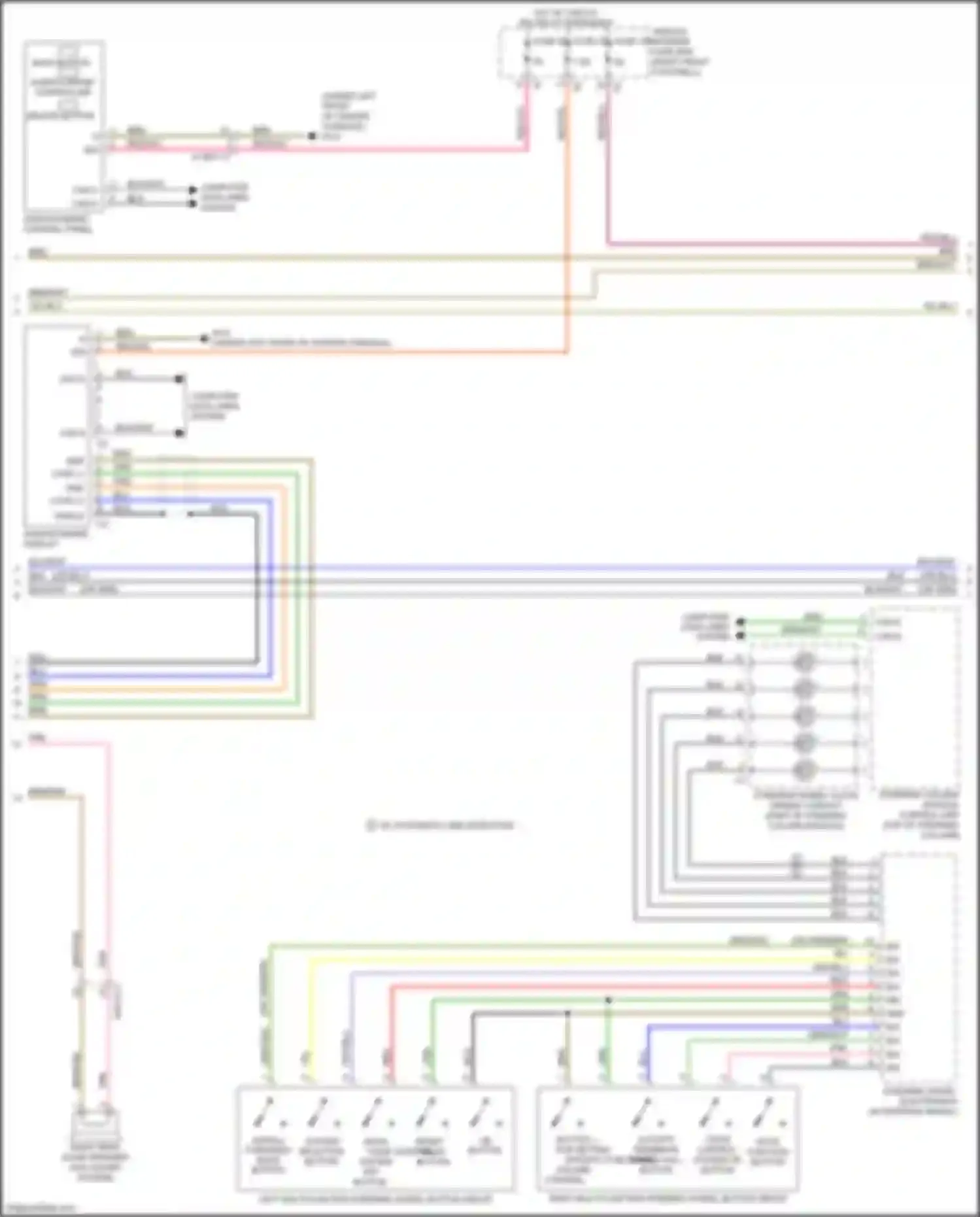 Wiring diagram system selection button for Mercedes-Benz B-class W246 facelift (2014-2018) (1 of 3)
