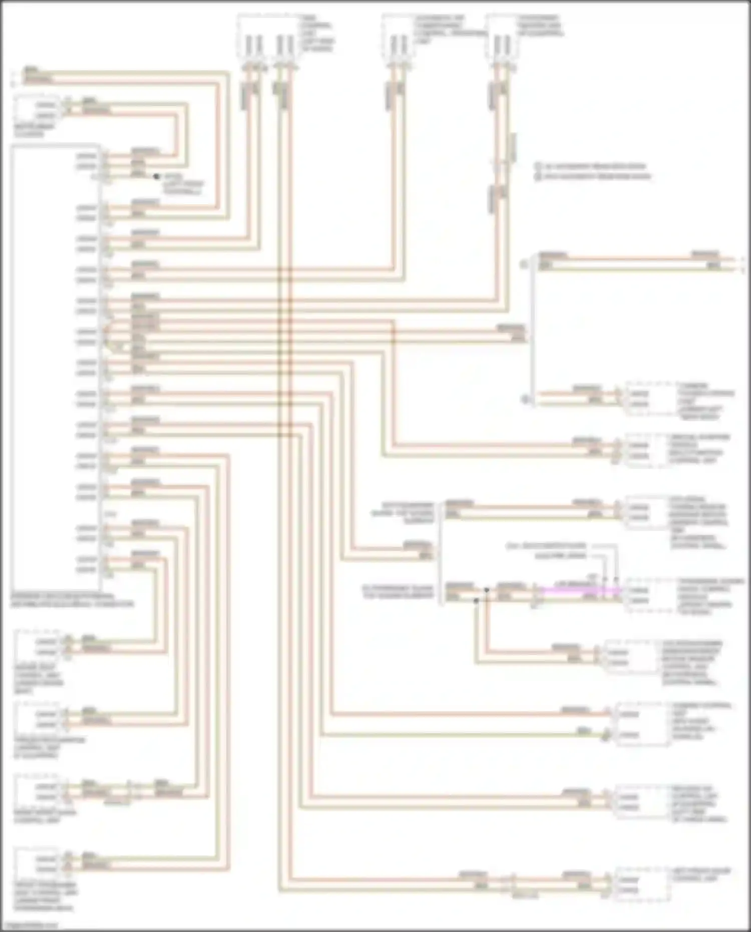 Wiring diagram trailer recognition control unit for Mercedes-Benz B-class W246 facelift (2014-2018) (1 of 4)