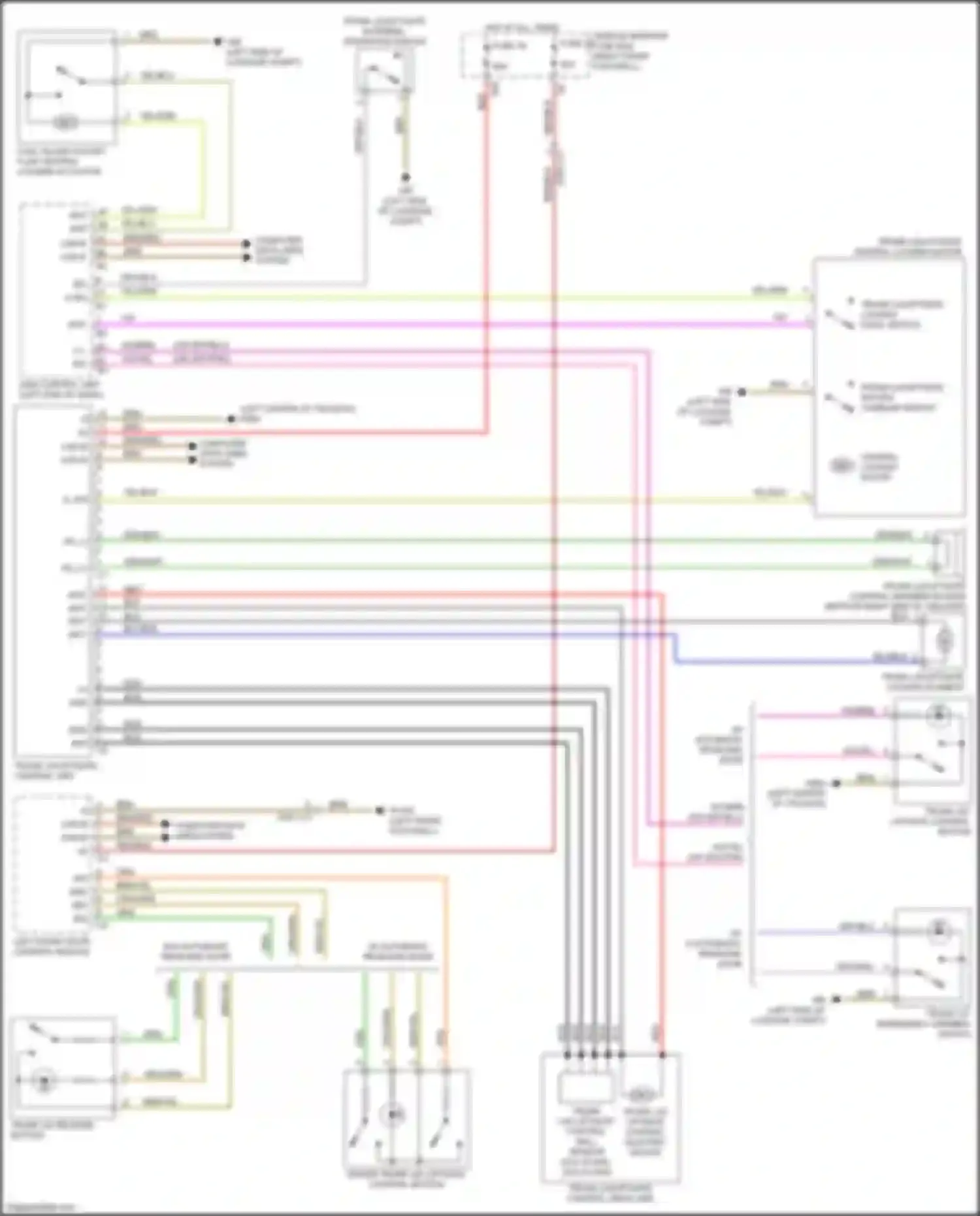 Wiring diagram trunk lid/liftgate external operation switch for Mercedes-Benz B-class W246 facelift (2014-2018) (1 of 1)