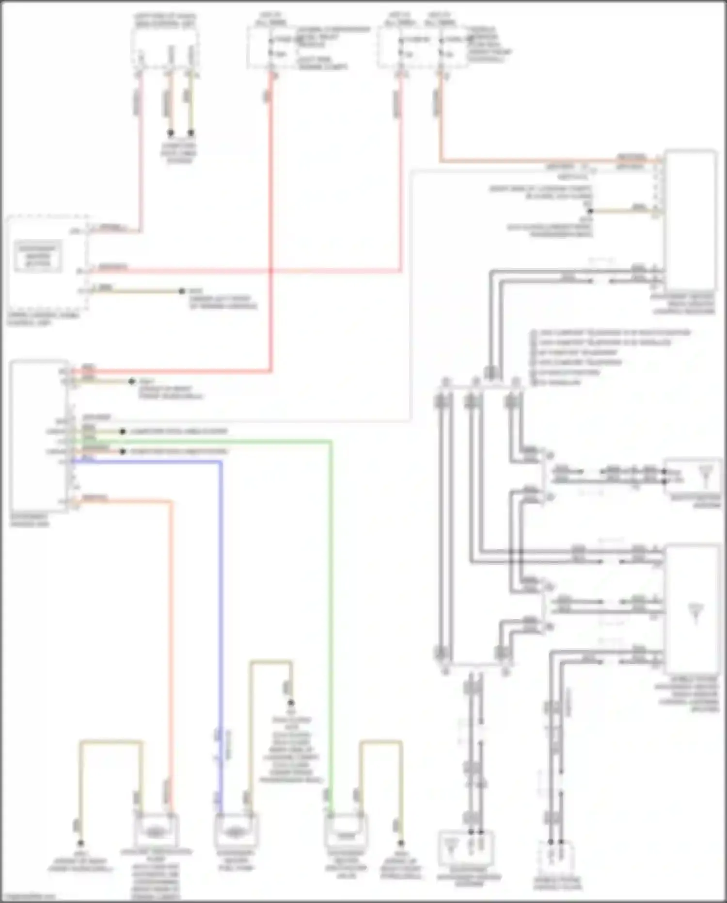 Wiring diagram upper control panel control unit for Mercedes-Benz B-class W246 facelift (2014-2018) (9 of 10)