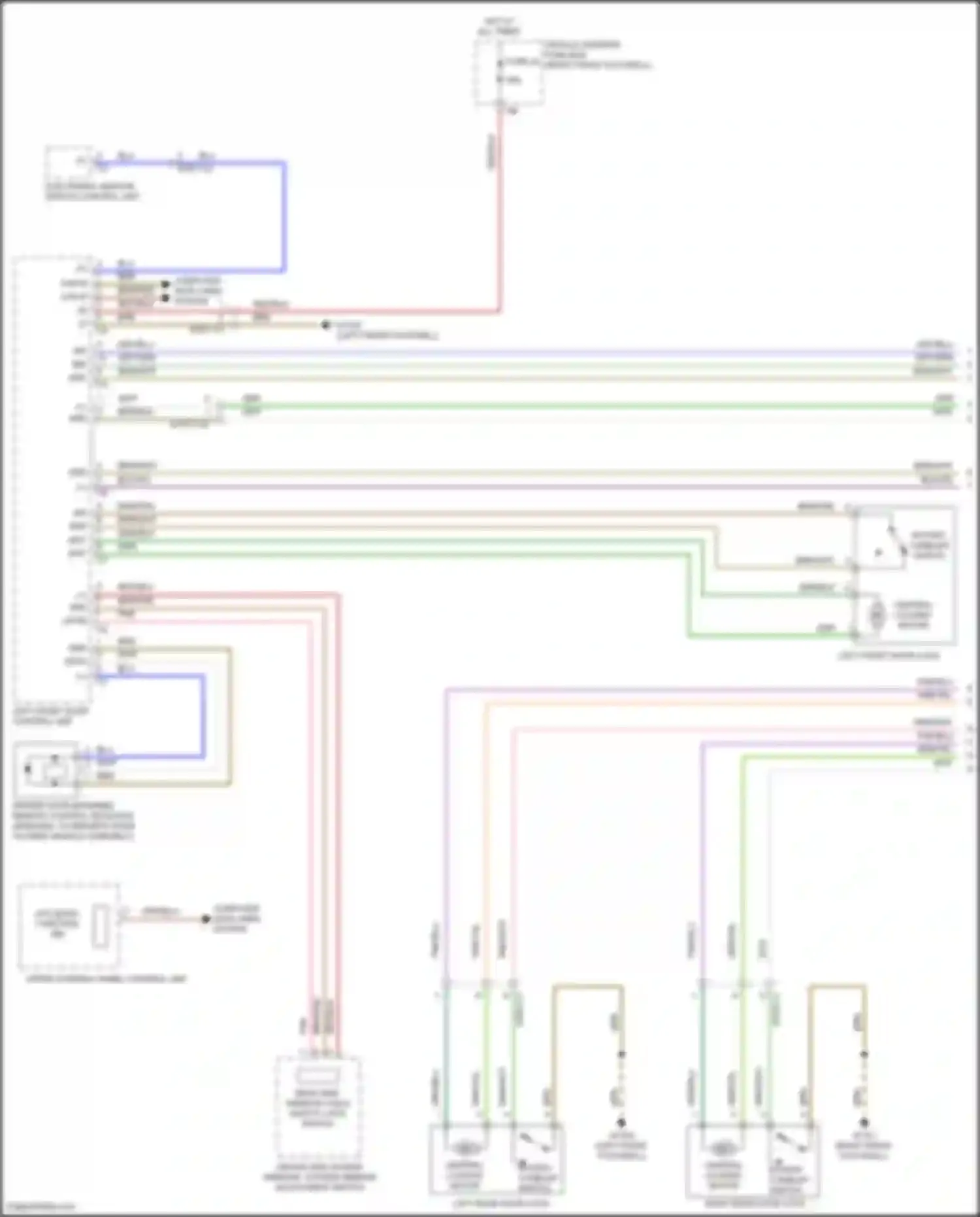 Wiring diagram upper control panel control unit for Mercedes-Benz B-class W246 facelift (2014-2018) (1 of 10)