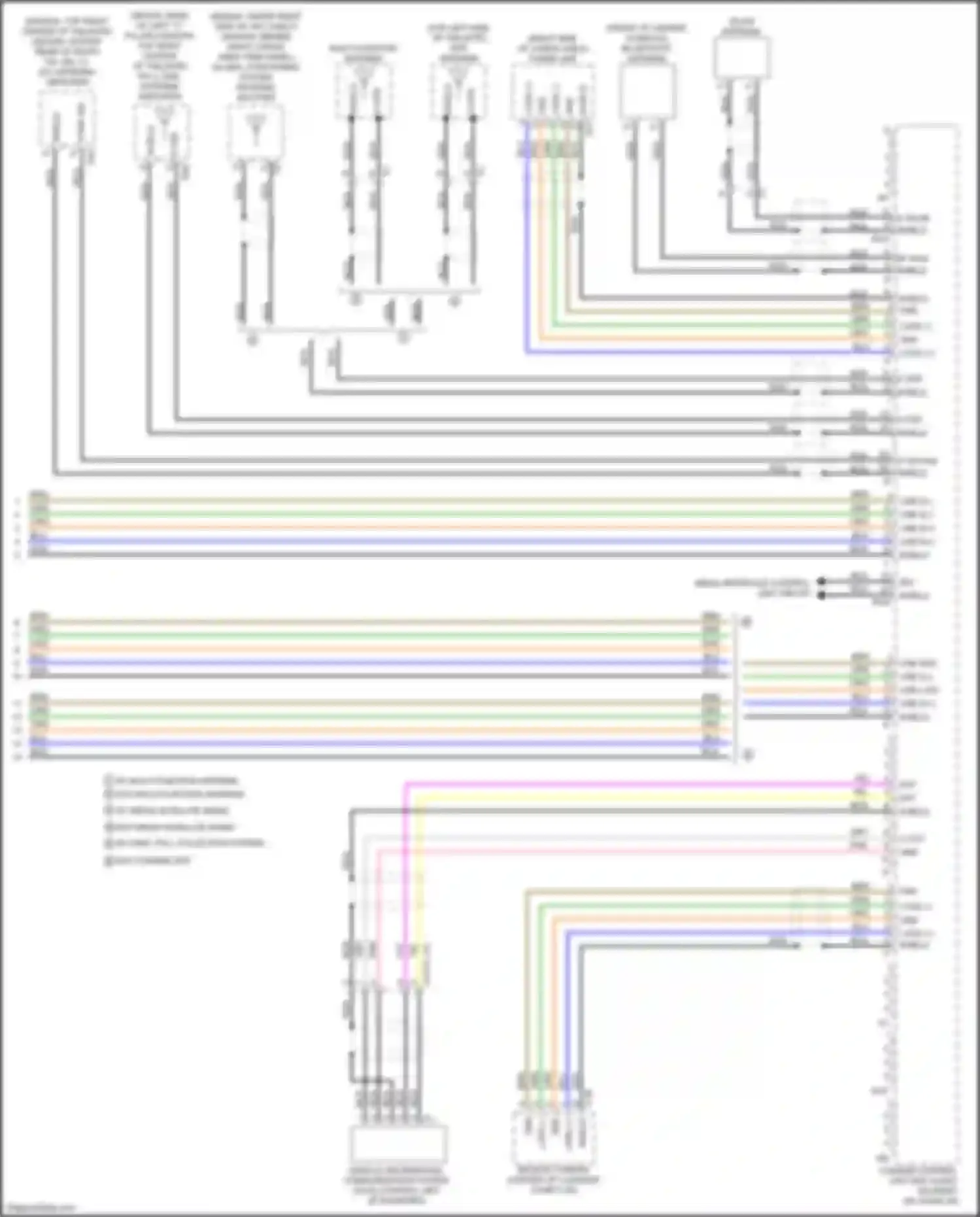 Wiring diagram w/ multi-function antenna for Mercedes-Benz B-class W246 facelift (2014-2018) (1 of 2)