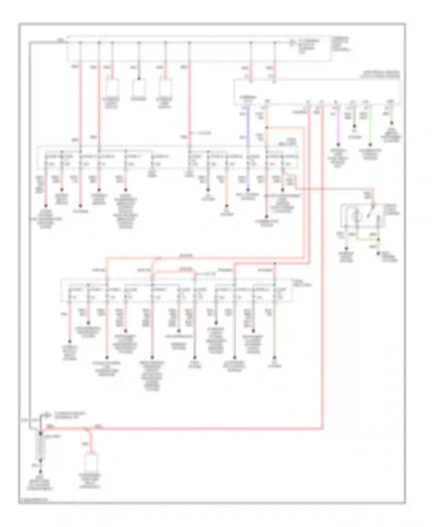 C-class AMG Mercedes-Benz W202 facelift (1997-2000): Power distribution circuit (1 of 2)