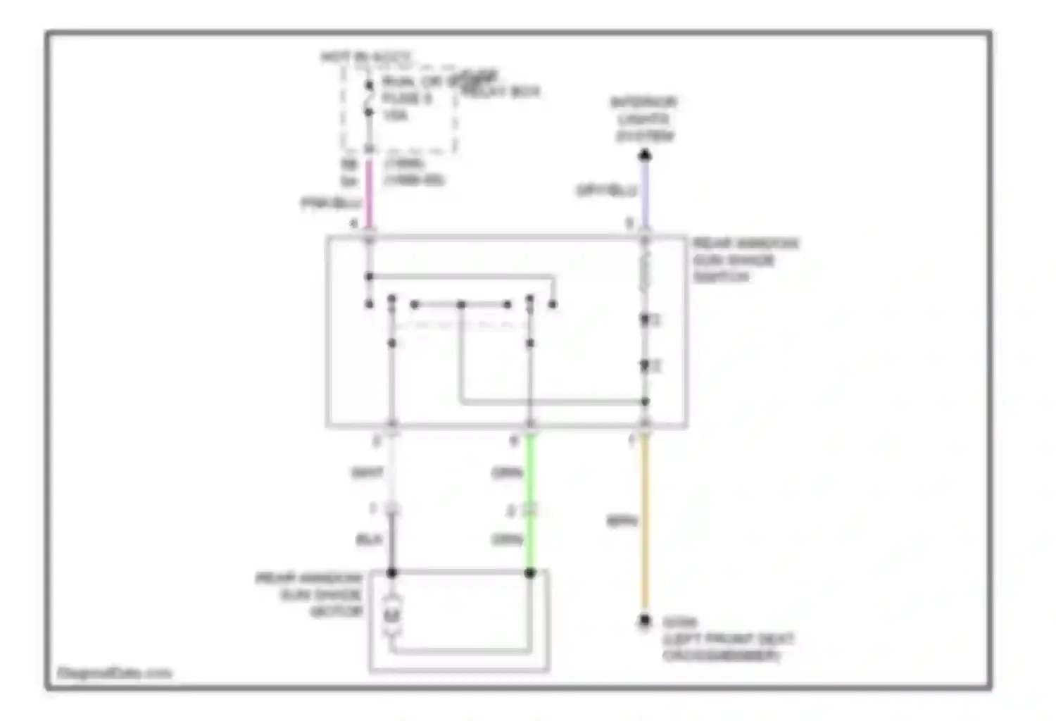 C-class AMG Mercedes-Benz W202 facelift (1997-2000): Rear window sun shade circuit