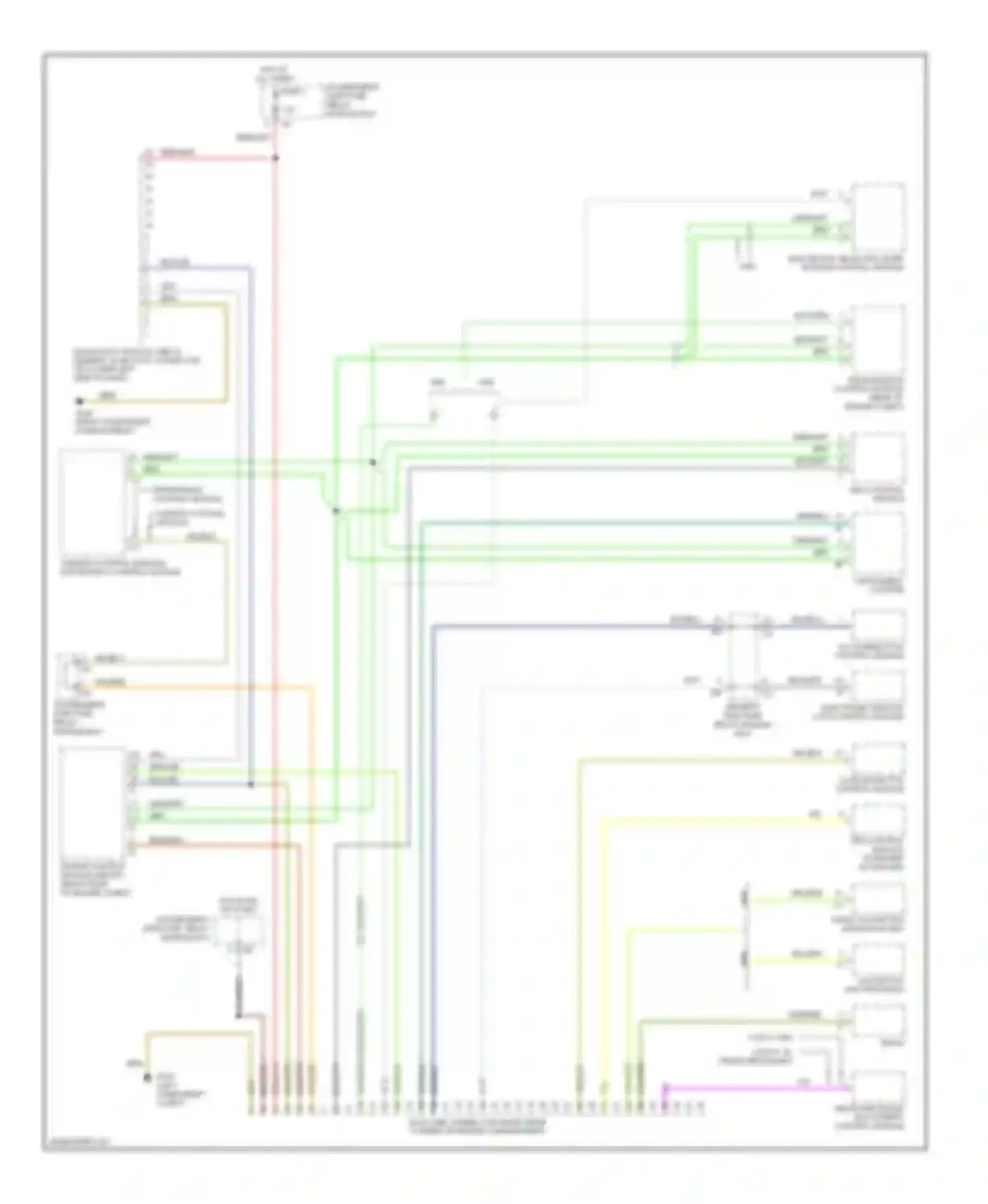 Wiring diagram a/c pushbutton control module for Mercedes-Benz C-class AMG W202 facelift (1997-2000) (1 of 4)
