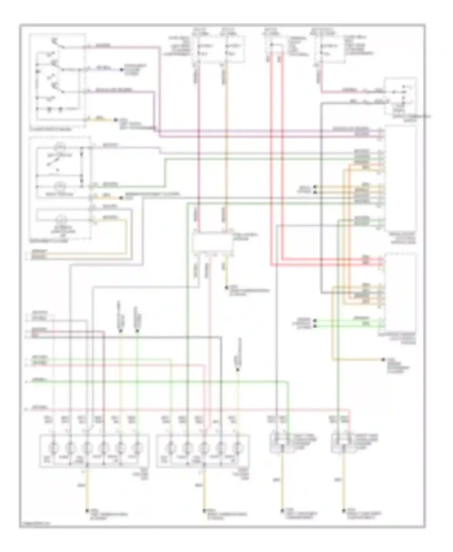 Wiring diagram exterior lamp failure ind for Mercedes-Benz C-class AMG W202 facelift (1997-2000) (1 of 2)