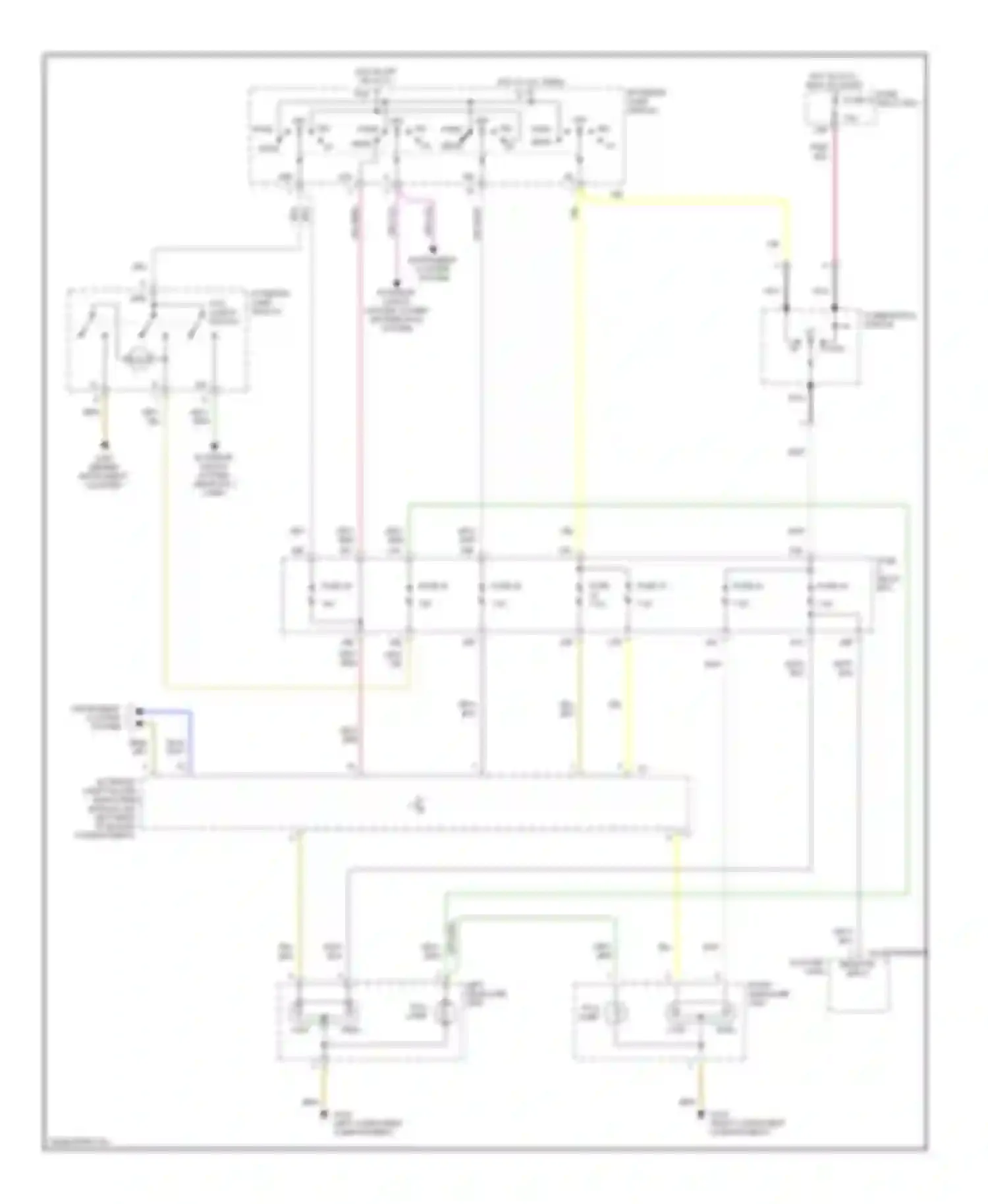 Wiring diagram fog lamp for Mercedes-Benz C-class AMG W202 facelift (1997-2000) (2 of 2)