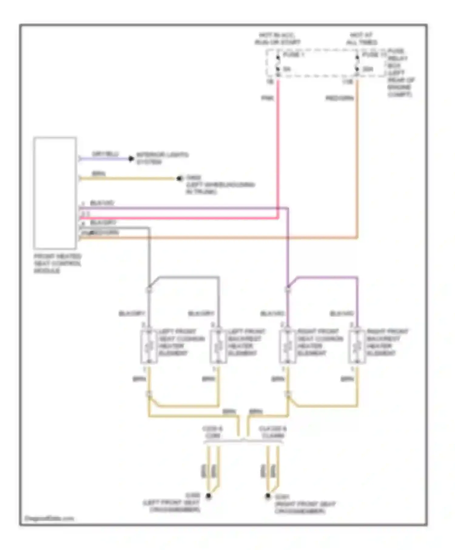 Wiring diagram fuse 1 for Mercedes-Benz C-class AMG W202 facelift (1997-2000) (2 of 4)