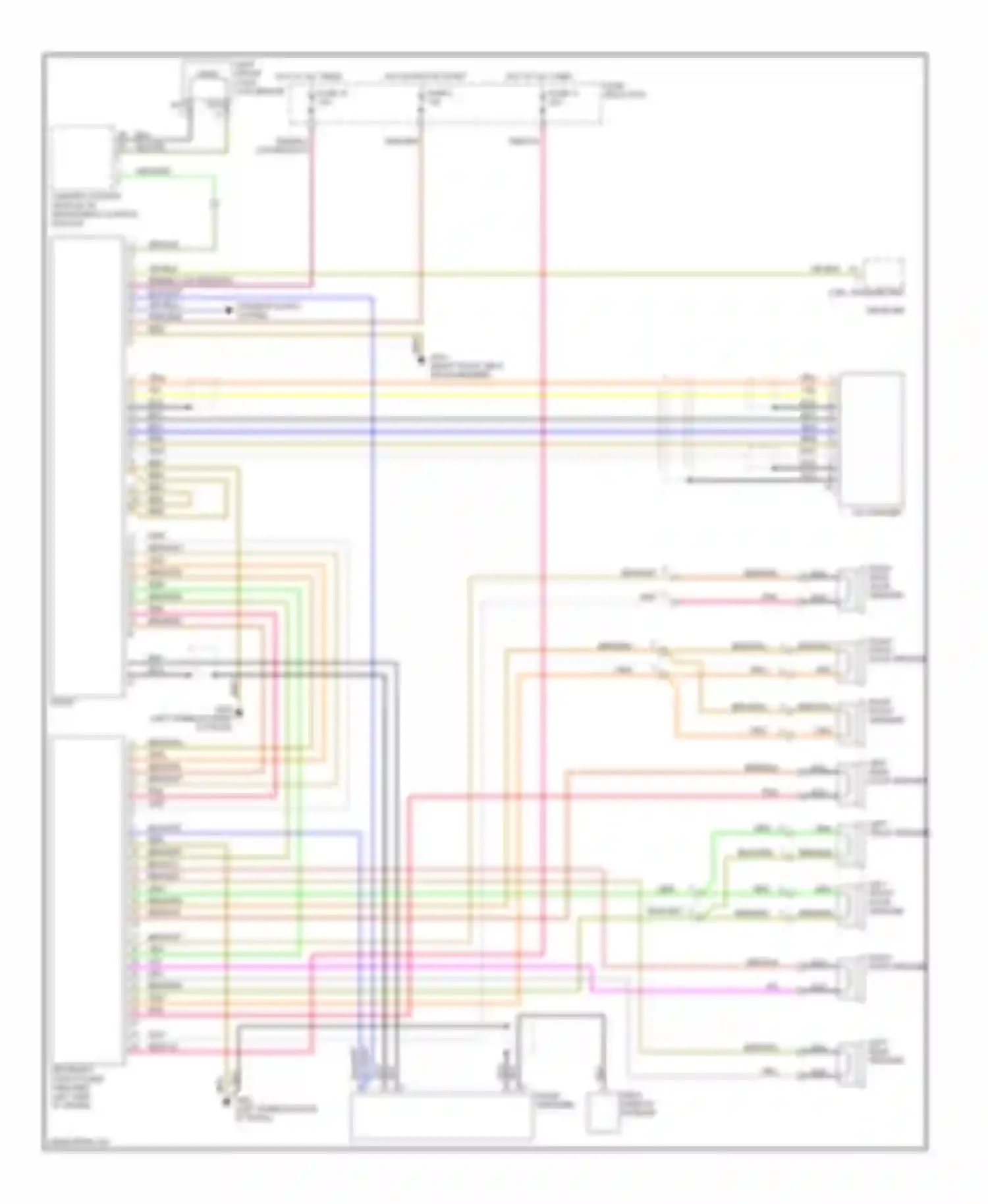 Wiring diagram left front door speaker for Mercedes-Benz C-class AMG W202 facelift (1997-2000) (1 of 2)