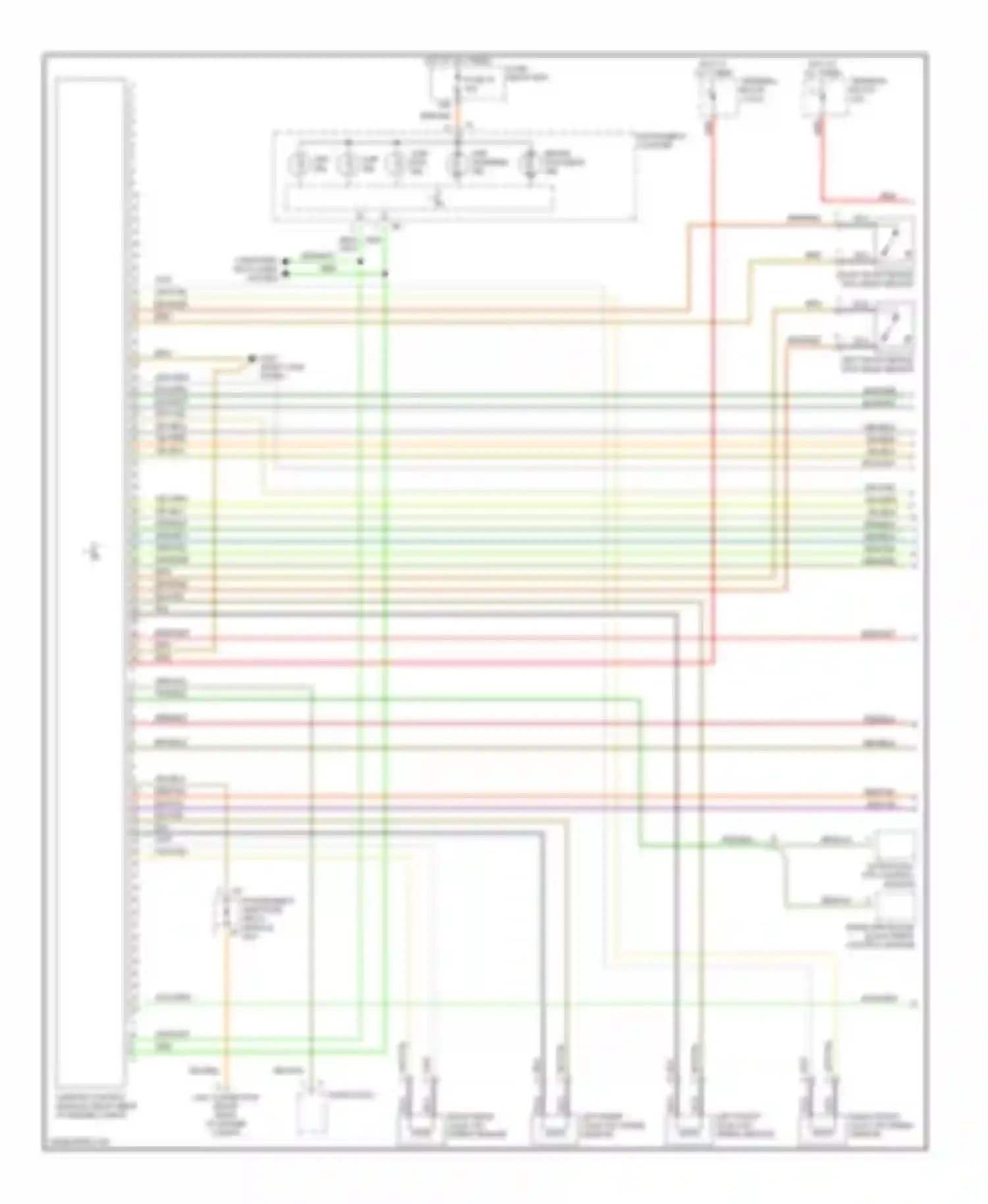 Wiring diagram passenger's side fuse/ relay module box for Mercedes-Benz C-class AMG W202 facelift (1997-2000) (1 of 5)