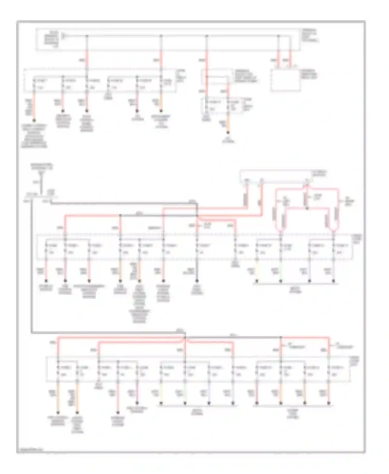 Wiring diagram pse control module interior lights system, anti- theft system for Mercedes-Benz C-class AMG W202 facelift (1997-2000) (1 of 1)