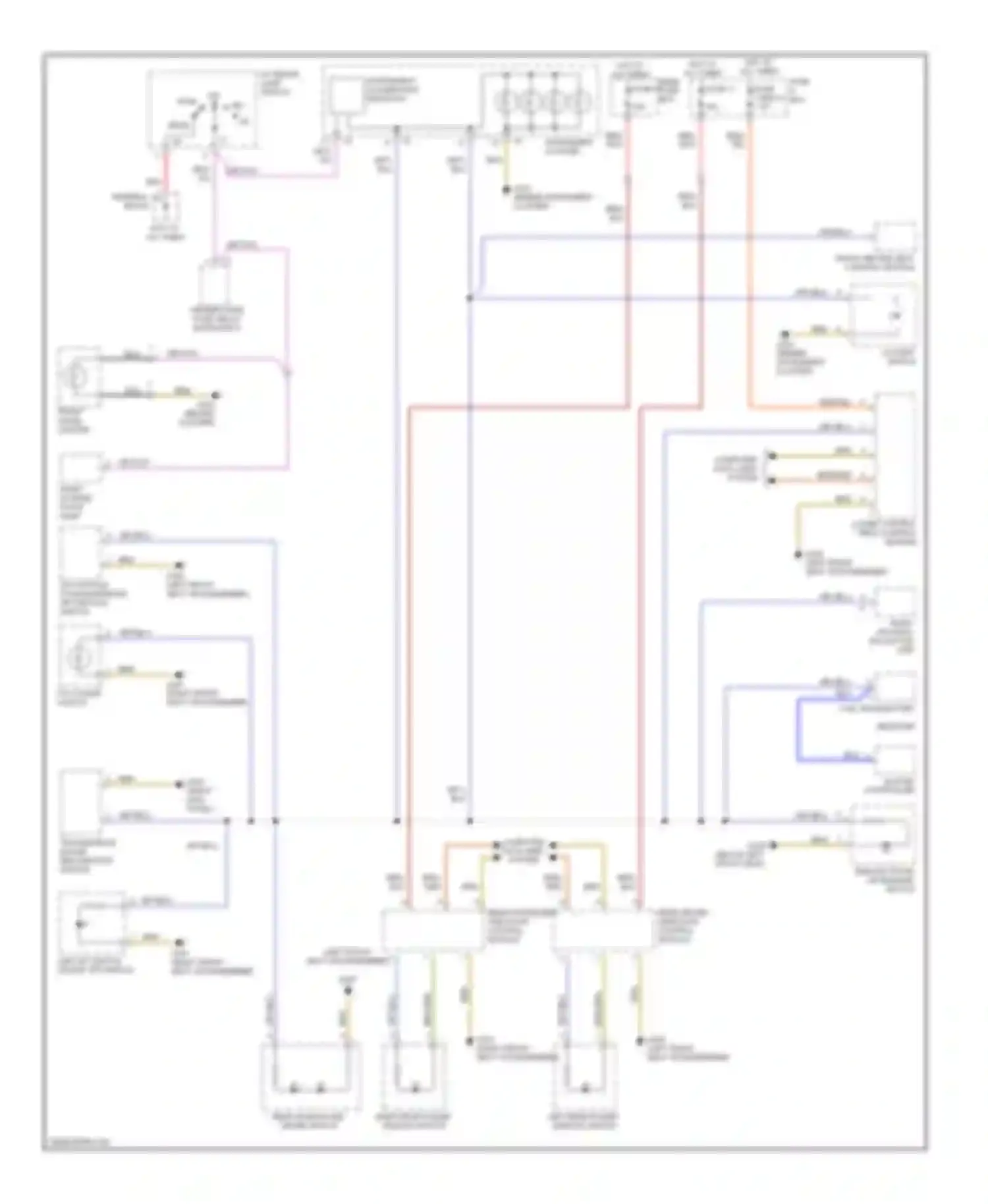 Wiring diagram rear driver-side door control module for Mercedes-Benz C-class AMG W202 facelift (1997-2000) (1 of 1)