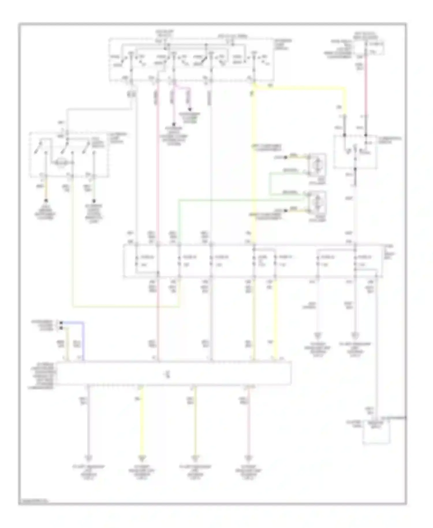 Wiring diagram to right headlamp unit (diagram for Mercedes-Benz C-class AMG W202 facelift (1997-2000) (1 of 1)