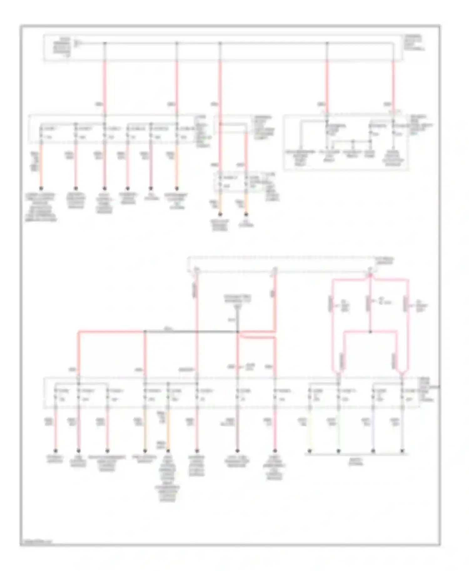 C-class Mercedes-Benz W202 facelift (1997-2001): Power distribution circuit (2 of 2)