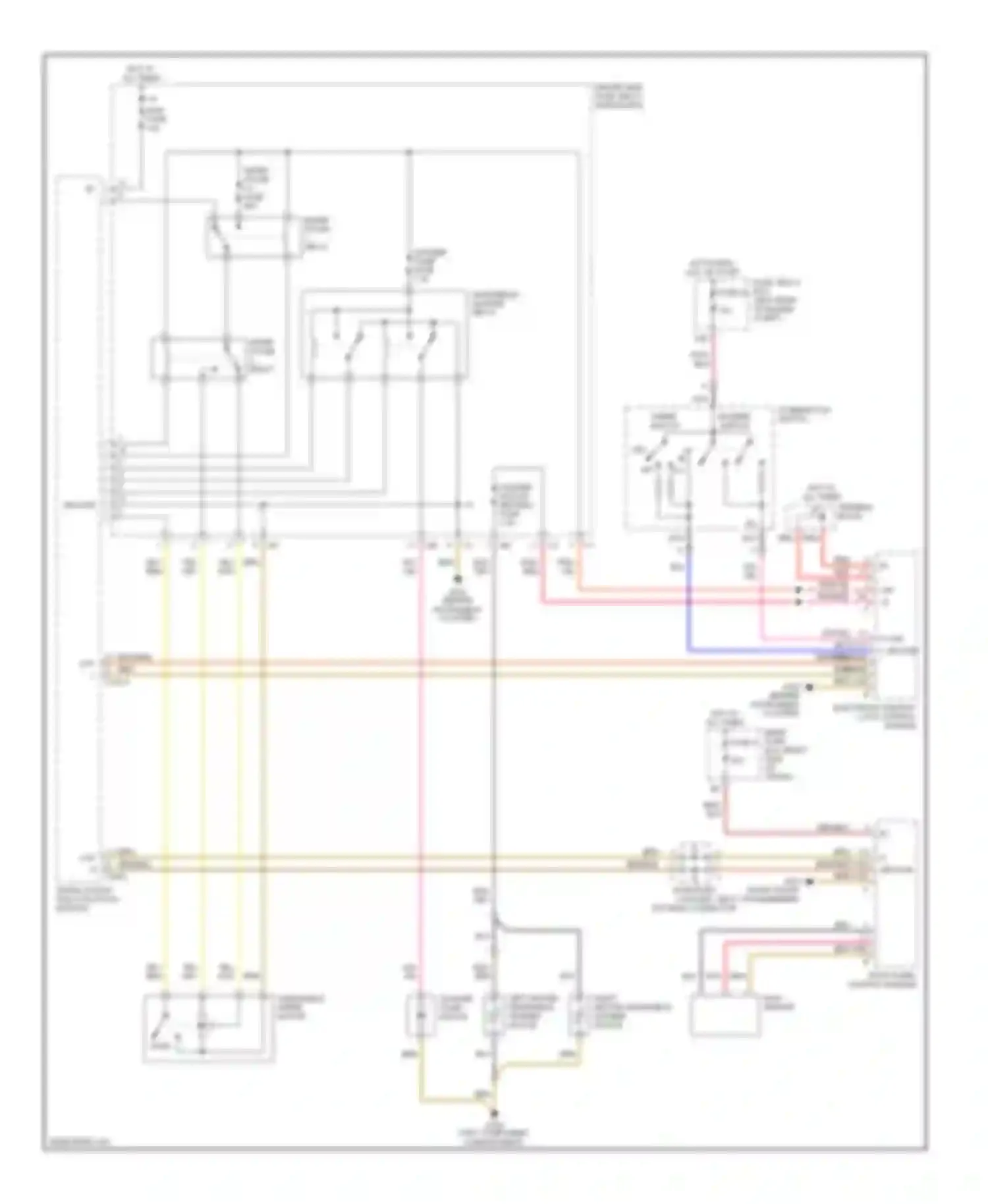 C-class Mercedes-Benz W202 facelift (1997-2001): Front wiper/washer circuit