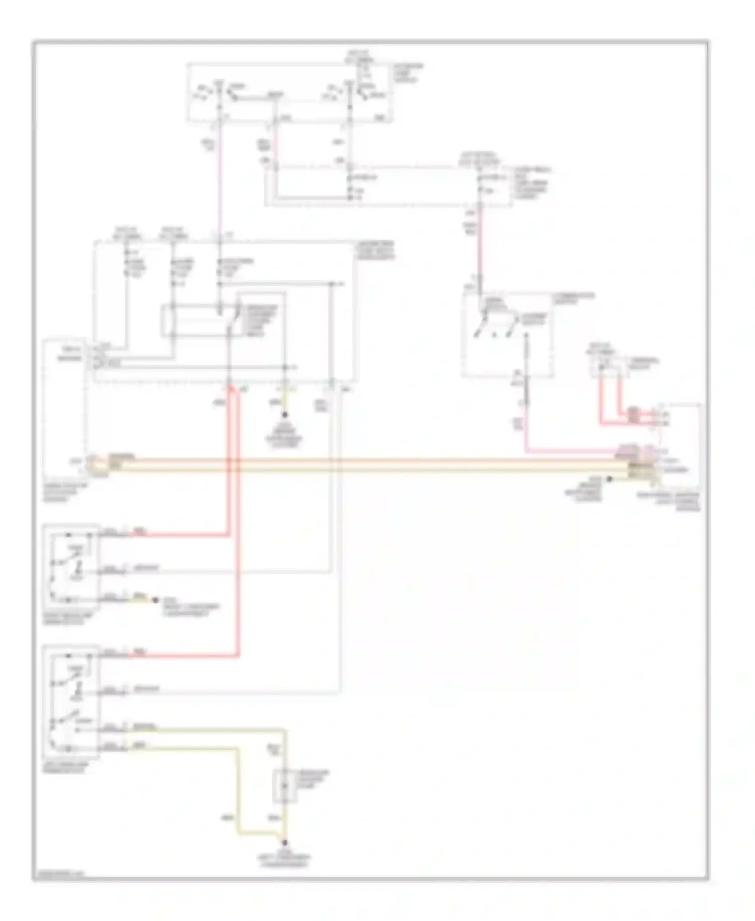 C-class Mercedes-Benz W202 facelift (1997-2001): Headlamp wiper/washer circuit