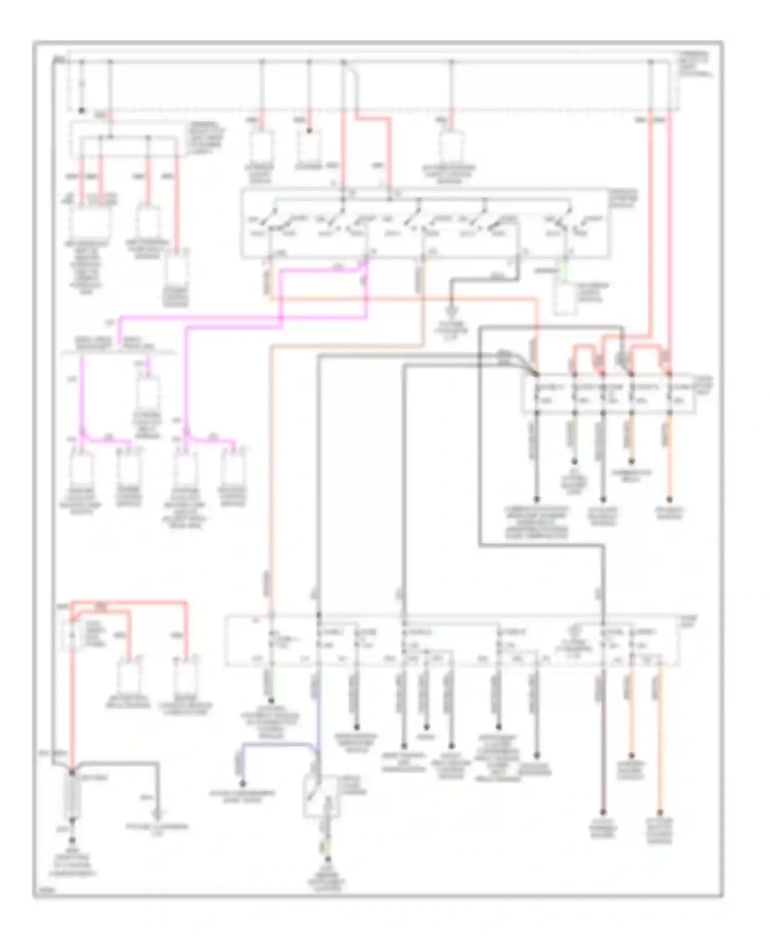 C-class Mercedes-Benz W202 (1993-1997): Power distribution circuit (1 of 2)