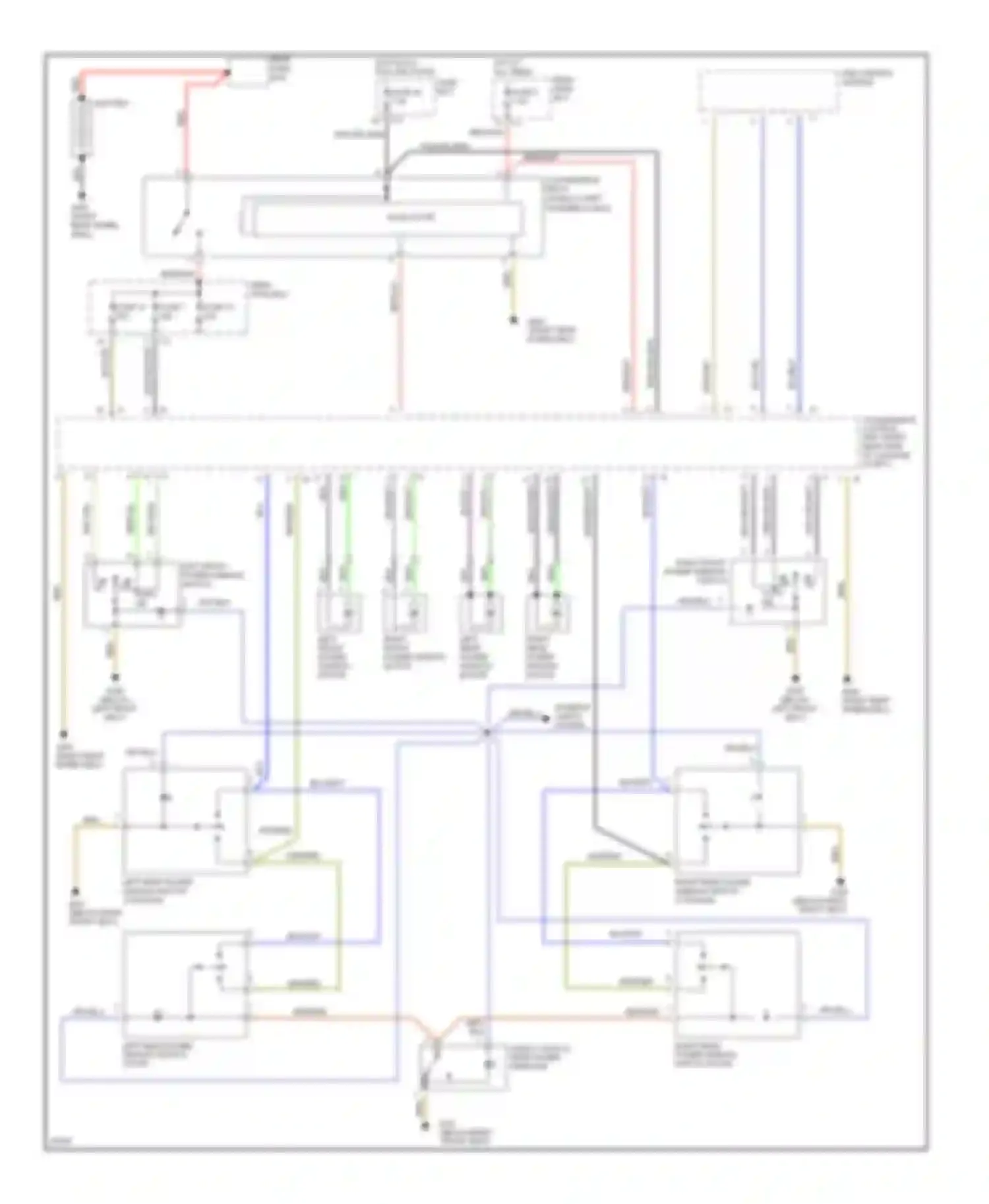 C-class Mercedes-Benz W202 (1993-1997): Power windows circuit