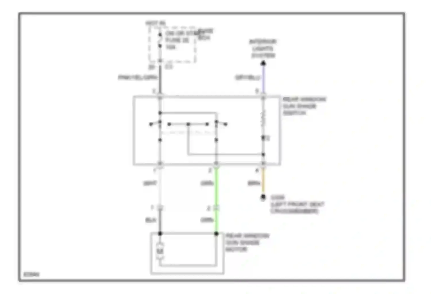 C-class Mercedes-Benz W202 (1993-1997): Rear window sun shade circuit