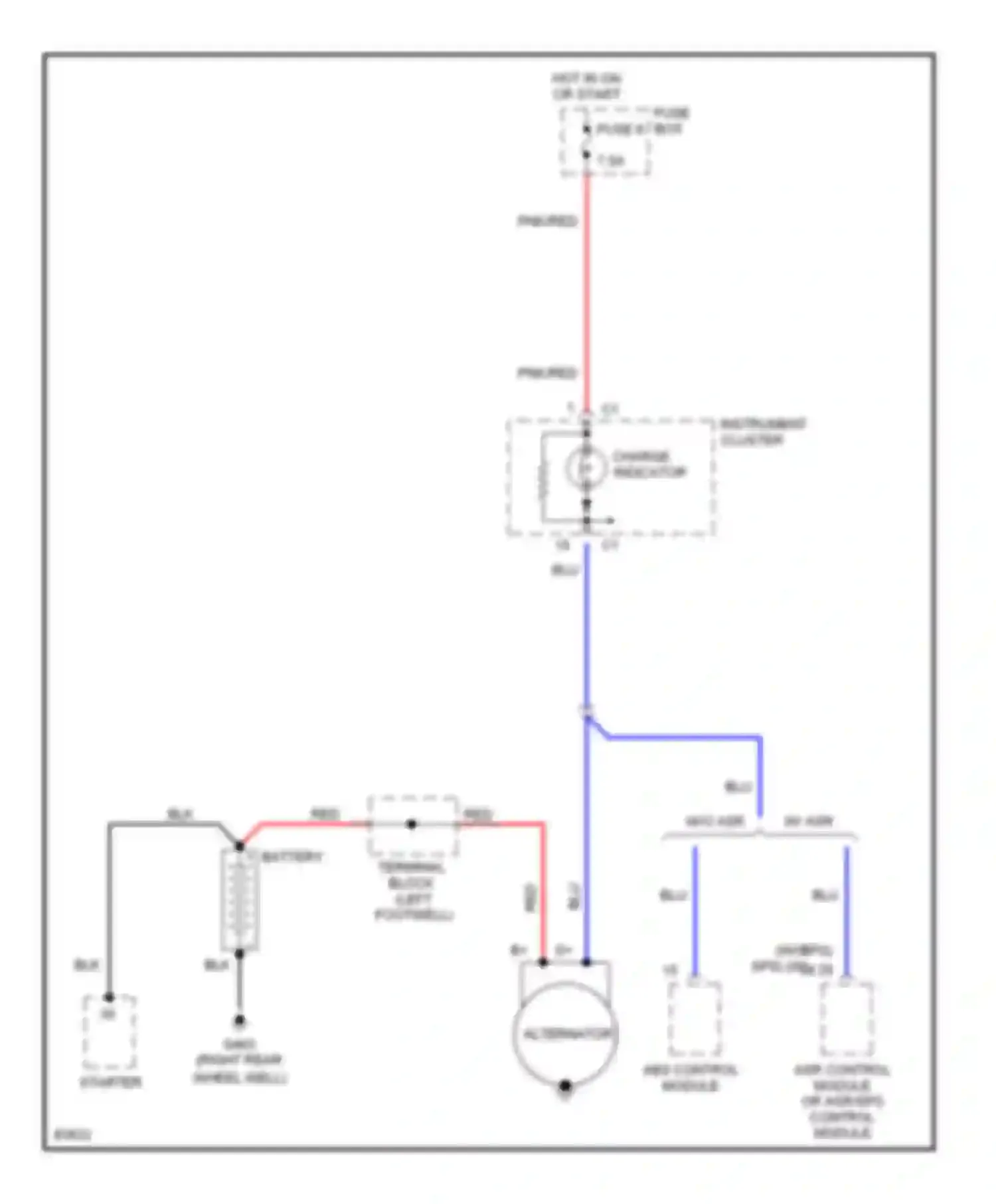 C-class AMG Mercedes-Benz W202 (1994-1997): Charging circuit