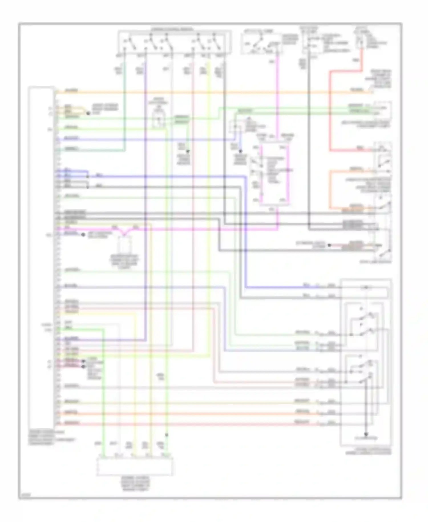Wiring diagram ignition/ starter switch for Mercedes-Benz C-class AMG W202 (1994-1997) (1 of 4)