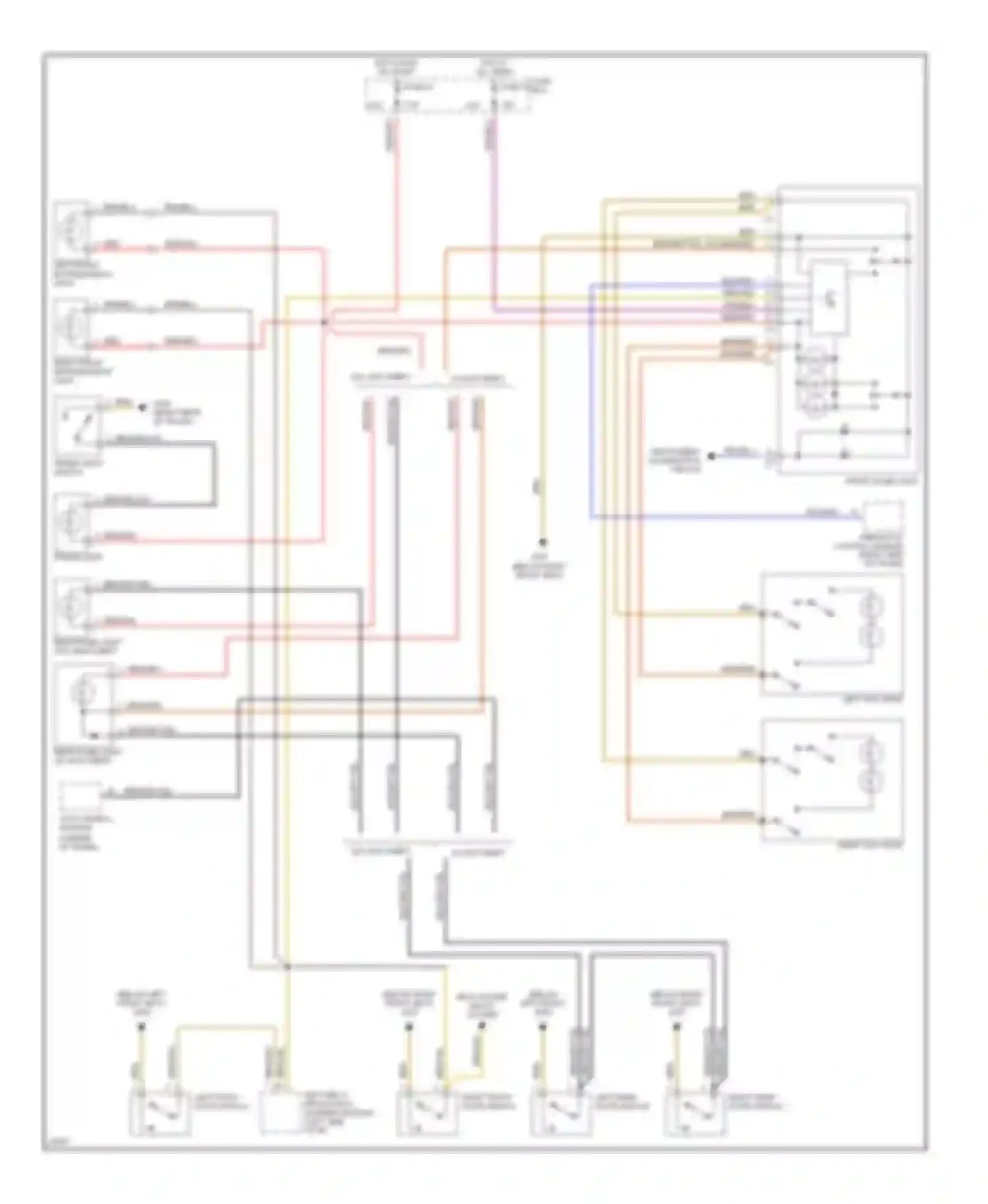 Wiring diagram left front entrance/exit light for Mercedes-Benz C-class AMG W202 (1994-1997) (1 of 1)