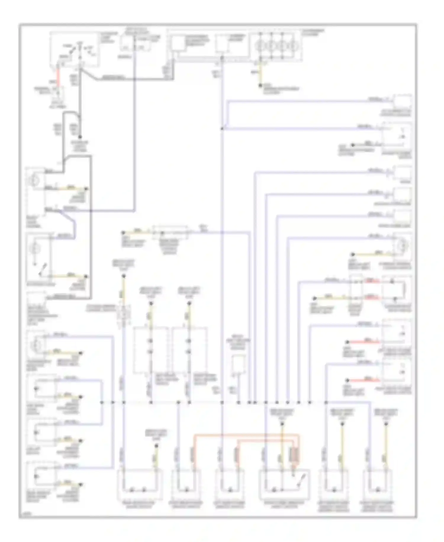 Wiring diagram left front seat heater switch for Mercedes-Benz C-class AMG W202 (1994-1997) (2 of 2)