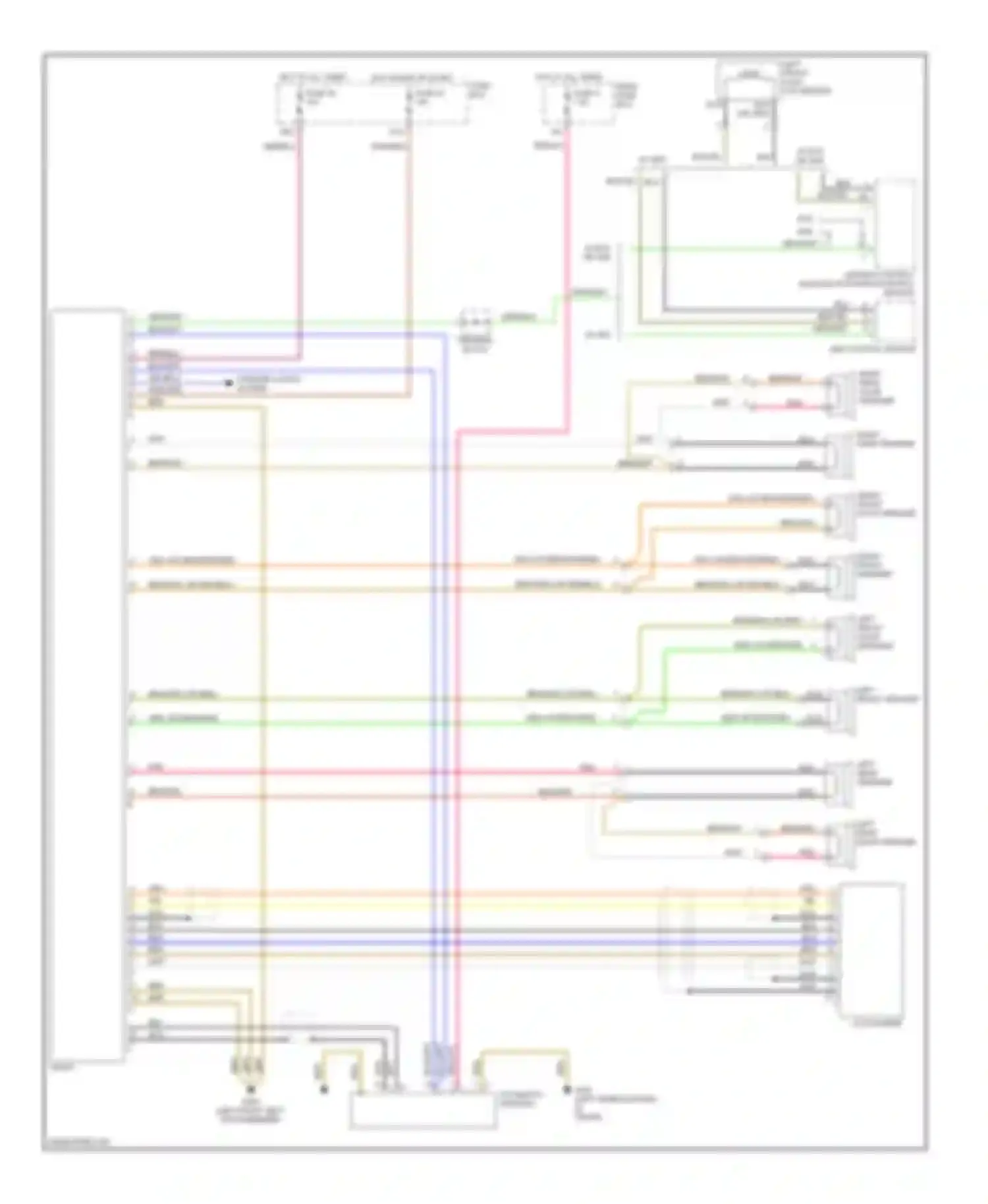 Wiring diagram left front speaker for Mercedes-Benz C-class AMG W202 (1994-1997) (2 of 2)