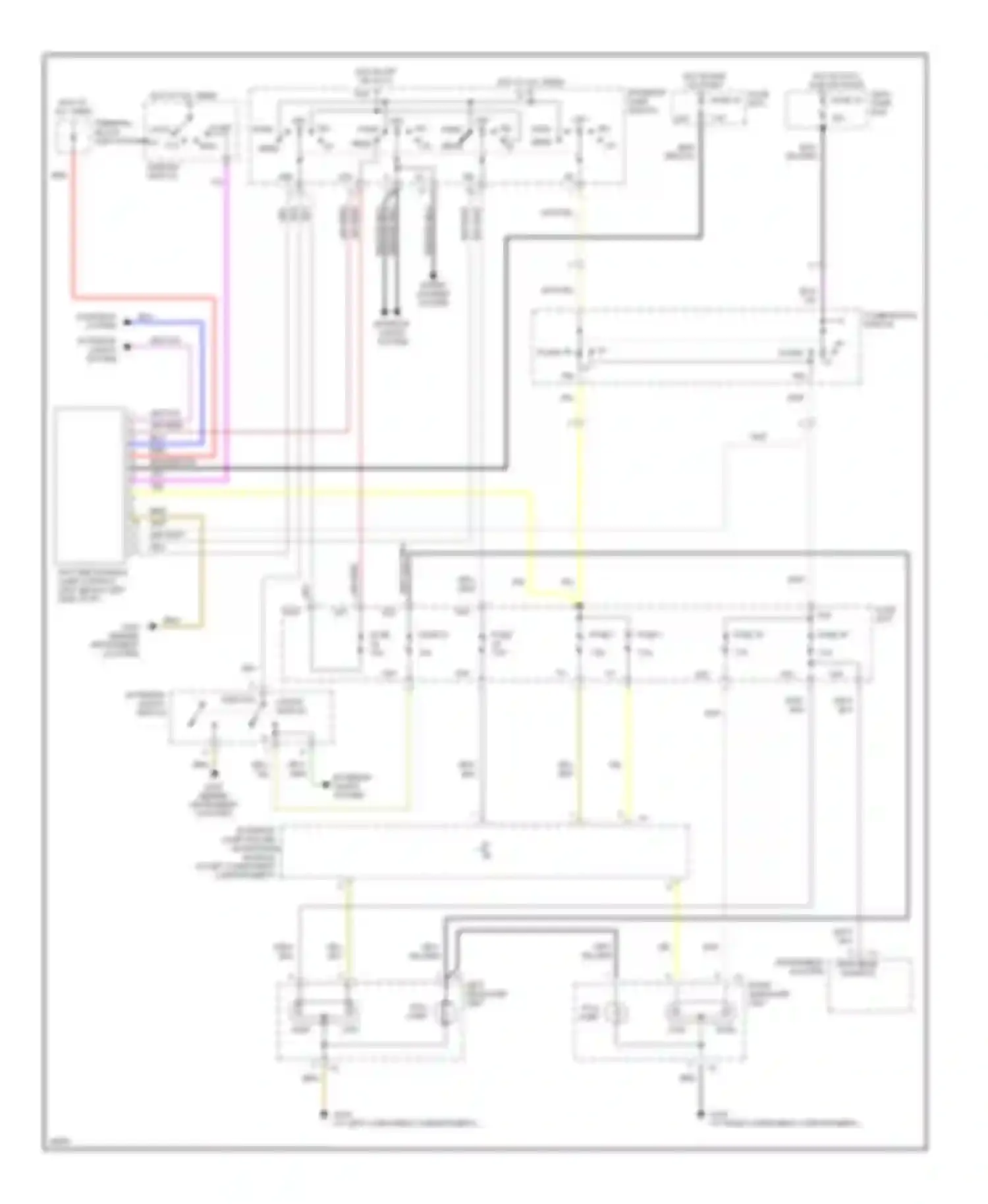 Wiring diagram left headlamp unit for Mercedes-Benz C-class AMG W202 (1994-1997) (1 of 2)