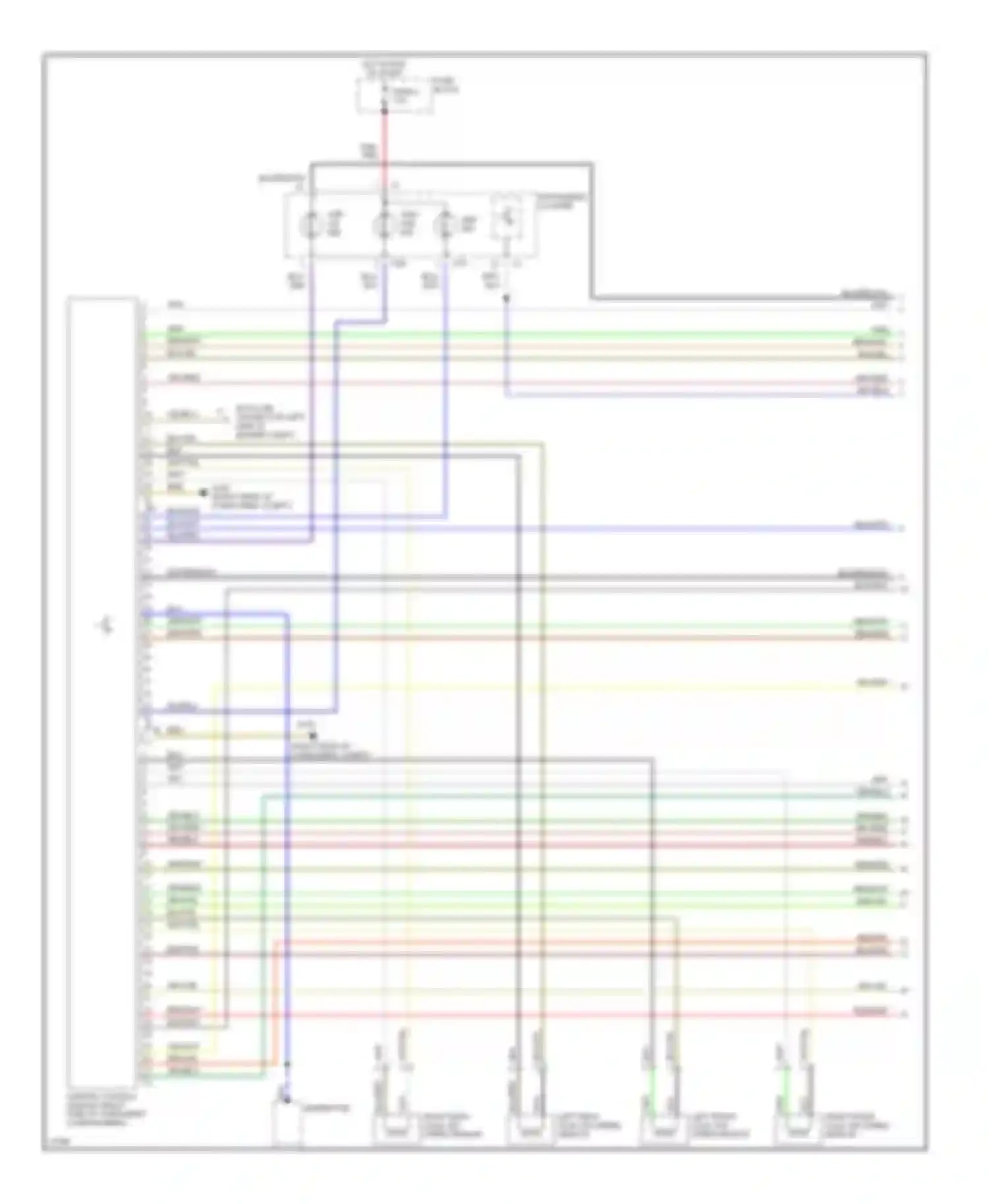 Wiring diagram left rear axle vss speed sensor for Mercedes-Benz C-class AMG W202 (1994-1997) (1 of 2)