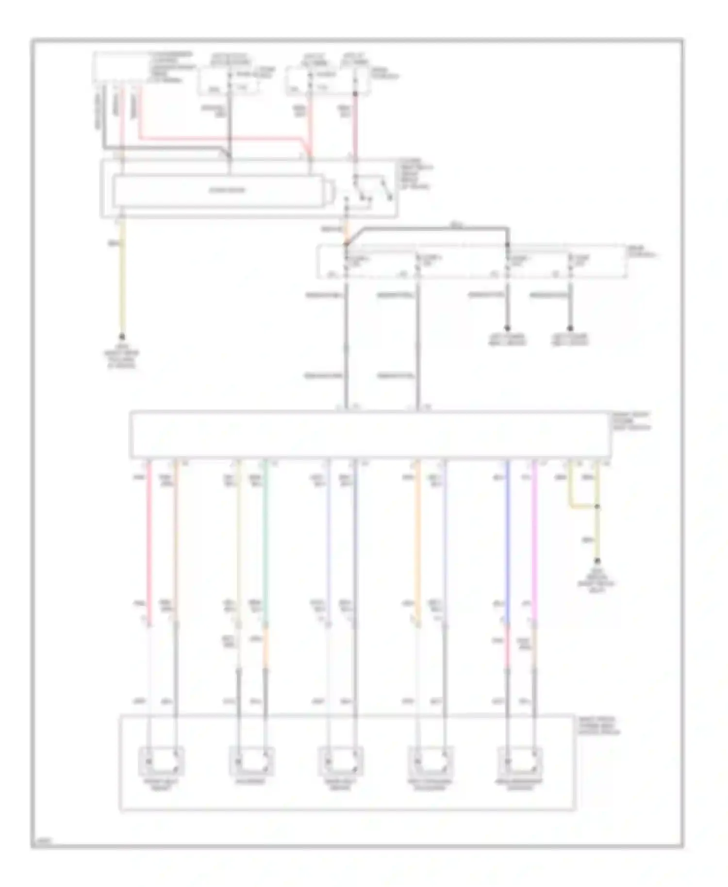 Wiring diagram right front power seat motor group for Mercedes-Benz C-class AMG W202 (1994-1997) (1 of 1)