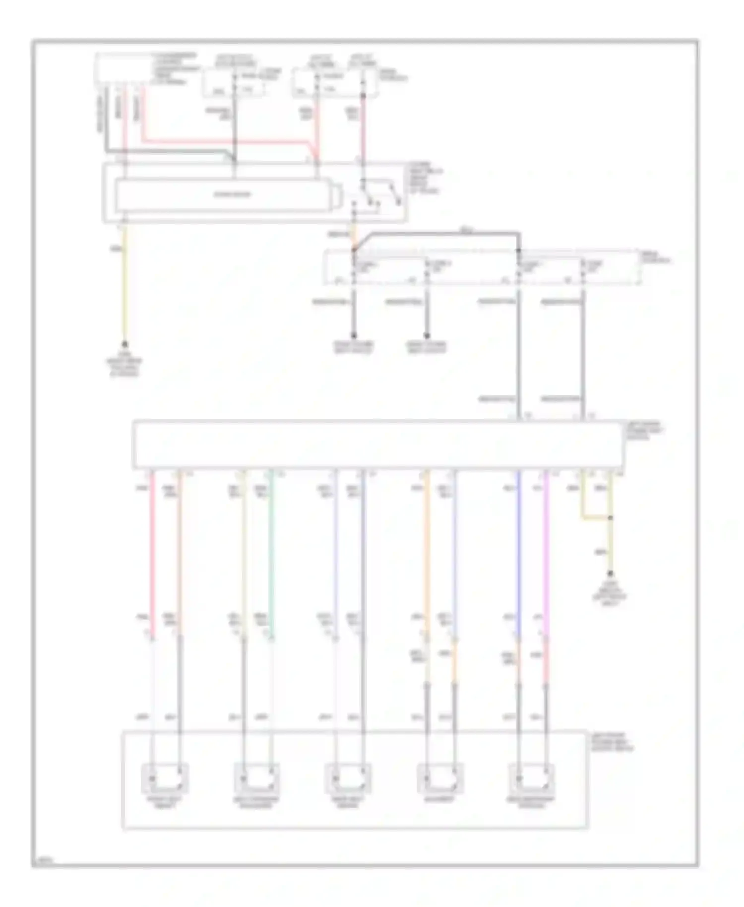 Wiring diagram seat forward/ backward for Mercedes-Benz C-class AMG W202 (1994-1997) (1 of 2)
