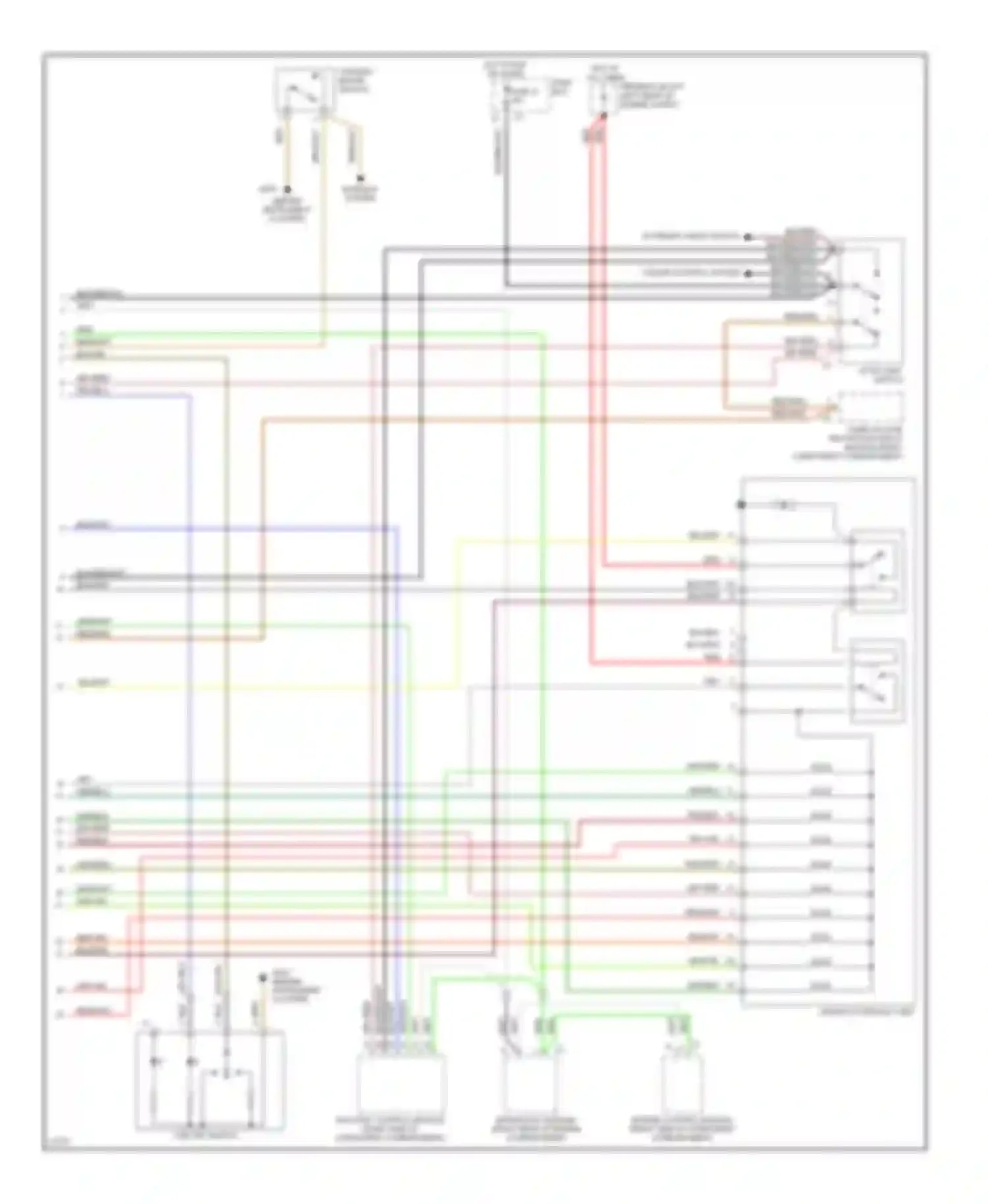Wiring diagram warning system for Mercedes-Benz C-class AMG W202 (1994-1997) (1 of 2)
