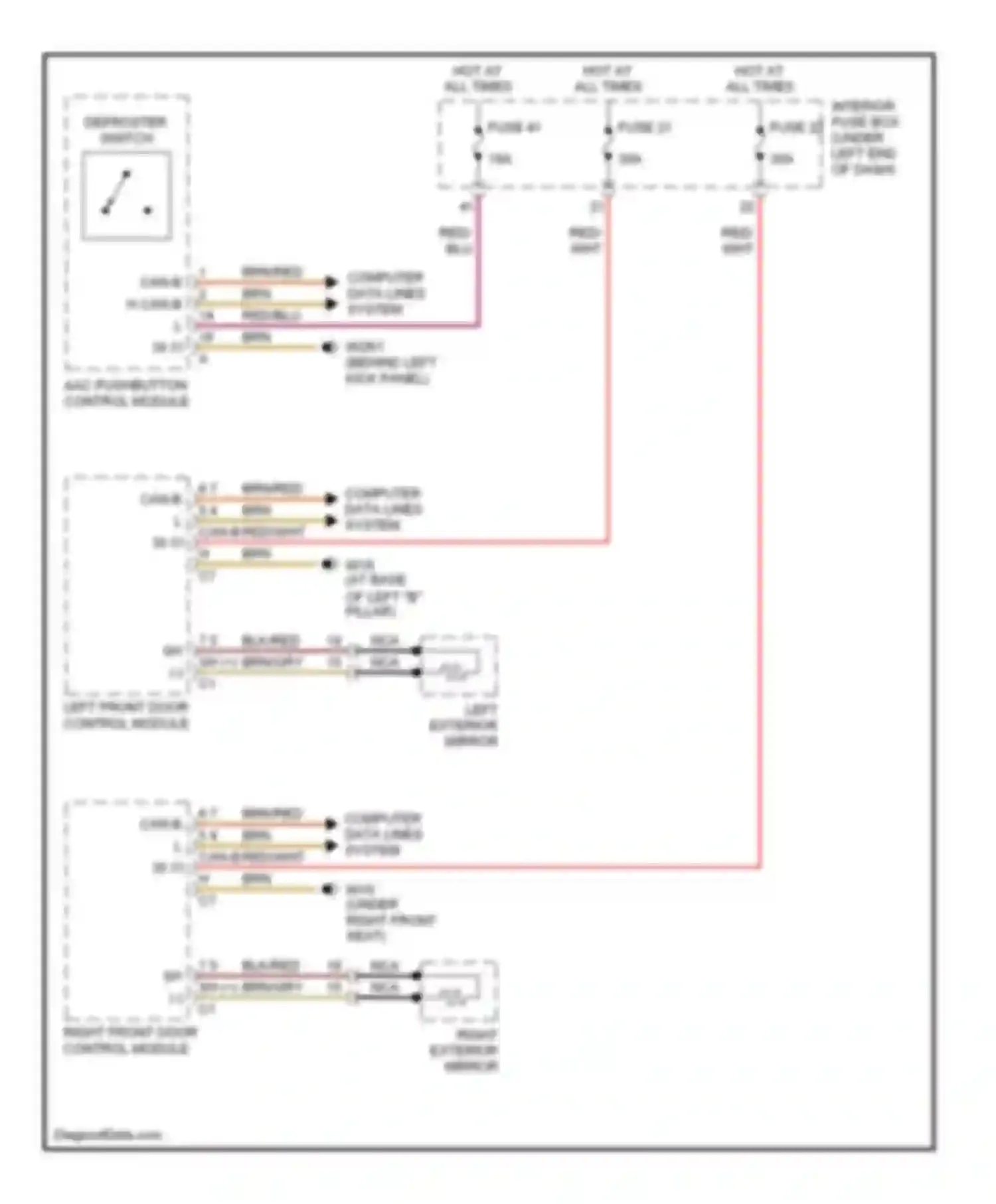 Wiring diagram blk/red for Mercedes-Benz C-class AMG W203/S203/CL203 facelift (2004-2007) (6 of 20)