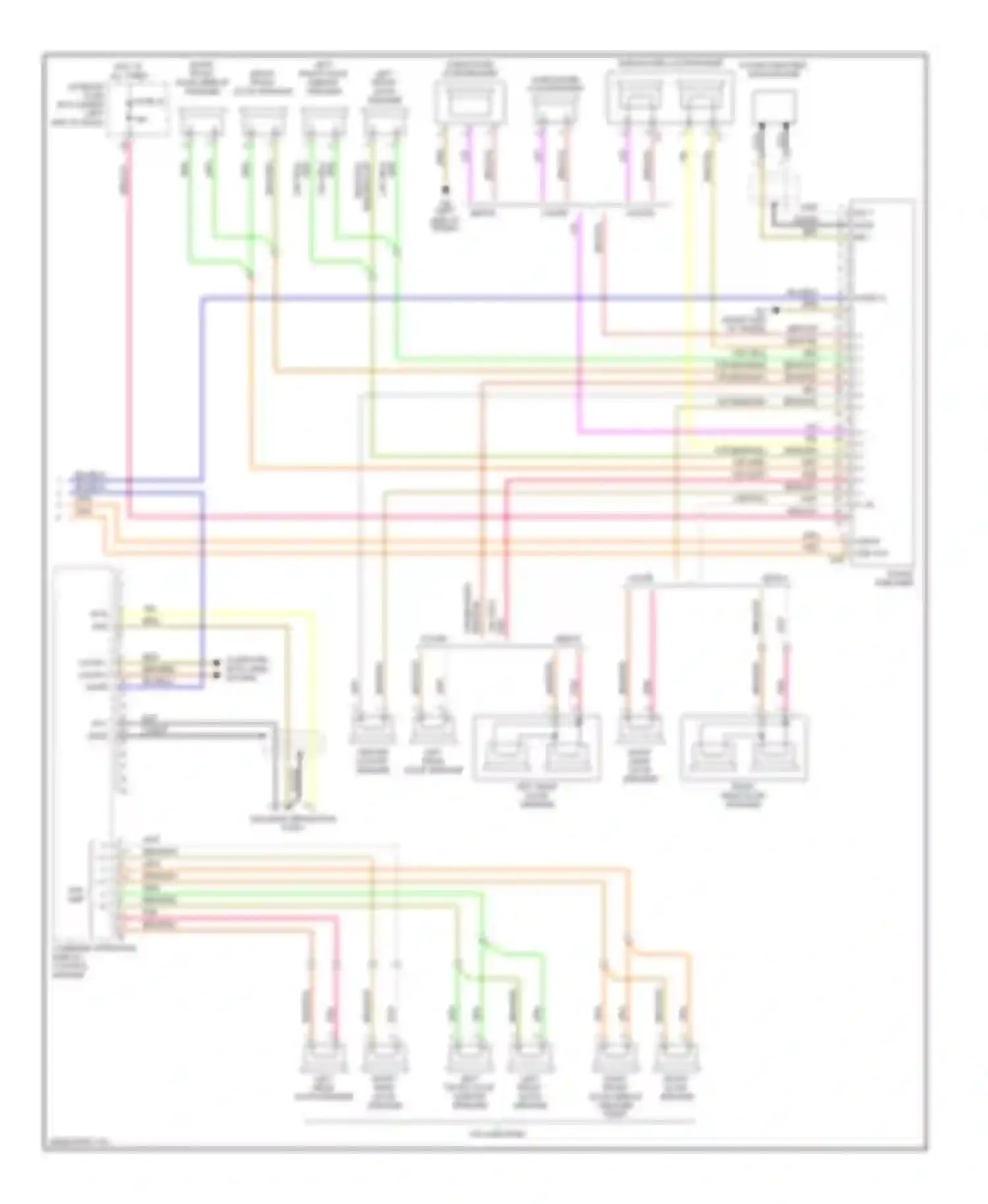 Wiring diagram command operating, display, control module for Mercedes-Benz C-class AMG W203/S203/CL203 facelift (2004-2007) (3 of 4)