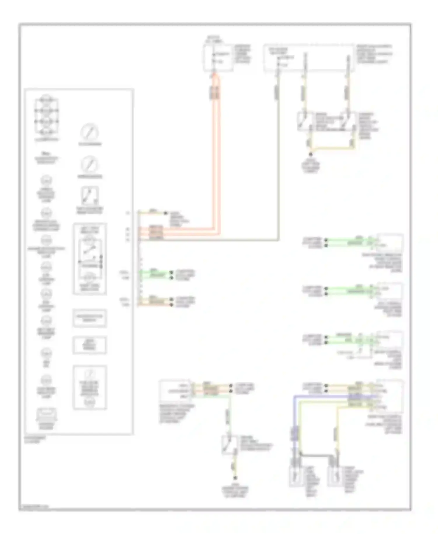 Wiring diagram driver seat belt buckle restraint systems switch for Mercedes-Benz C-class AMG W203/S203/CL203 facelift (2004-2007) (1 of 2)