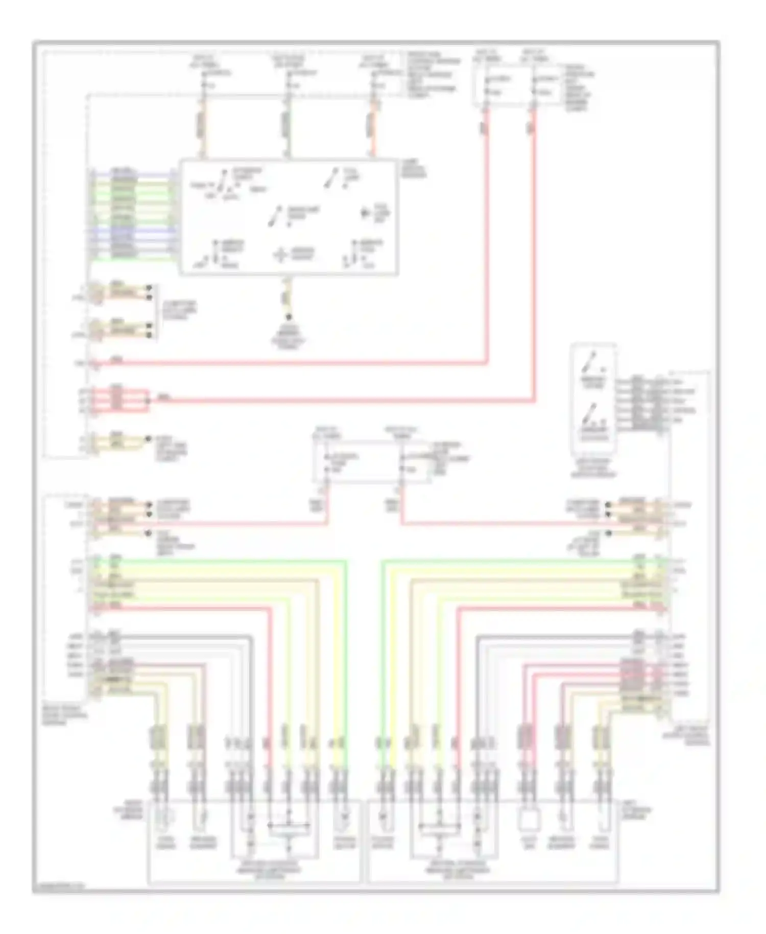 Wiring diagram left front door esa switch group for Mercedes-Benz C-class AMG W203/S203/CL203 facelift (2004-2007) (2 of 2)