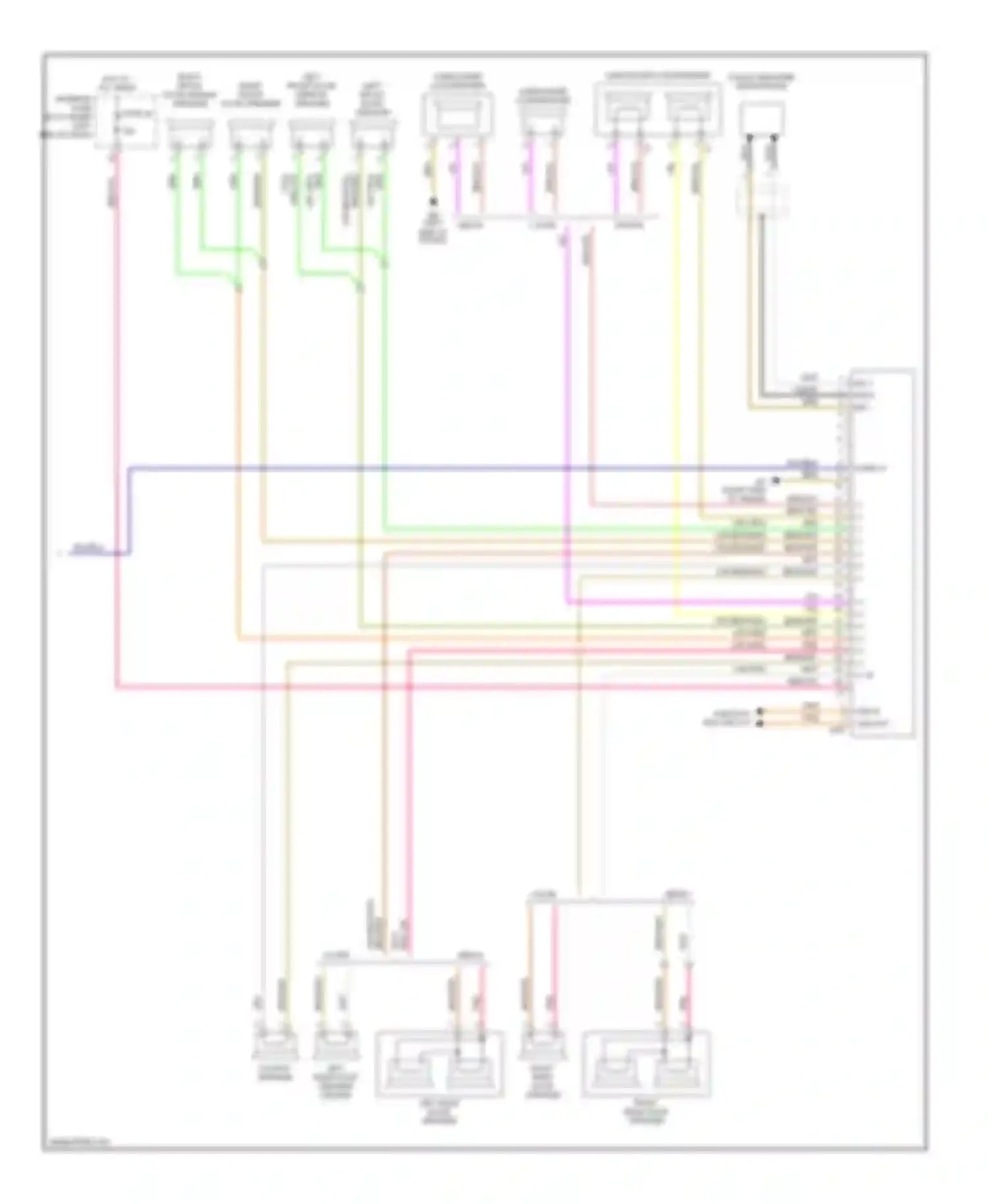Wiring diagram left front door speaker for Mercedes-Benz C-class AMG W203/S203/CL203 facelift (2004-2007) (3 of 3)