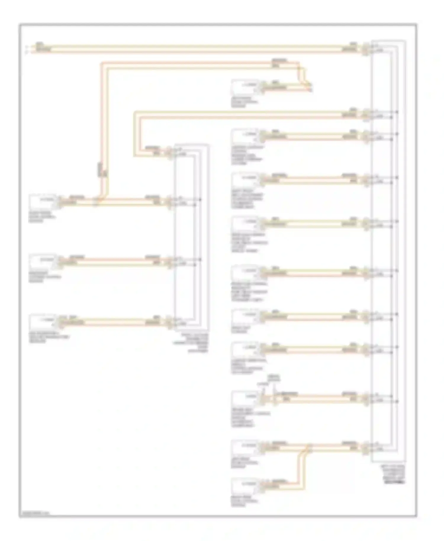 Wiring diagram right front door control module for Mercedes-Benz C-class AMG W203/S203/CL203 facelift (2004-2007) (5 of 12)