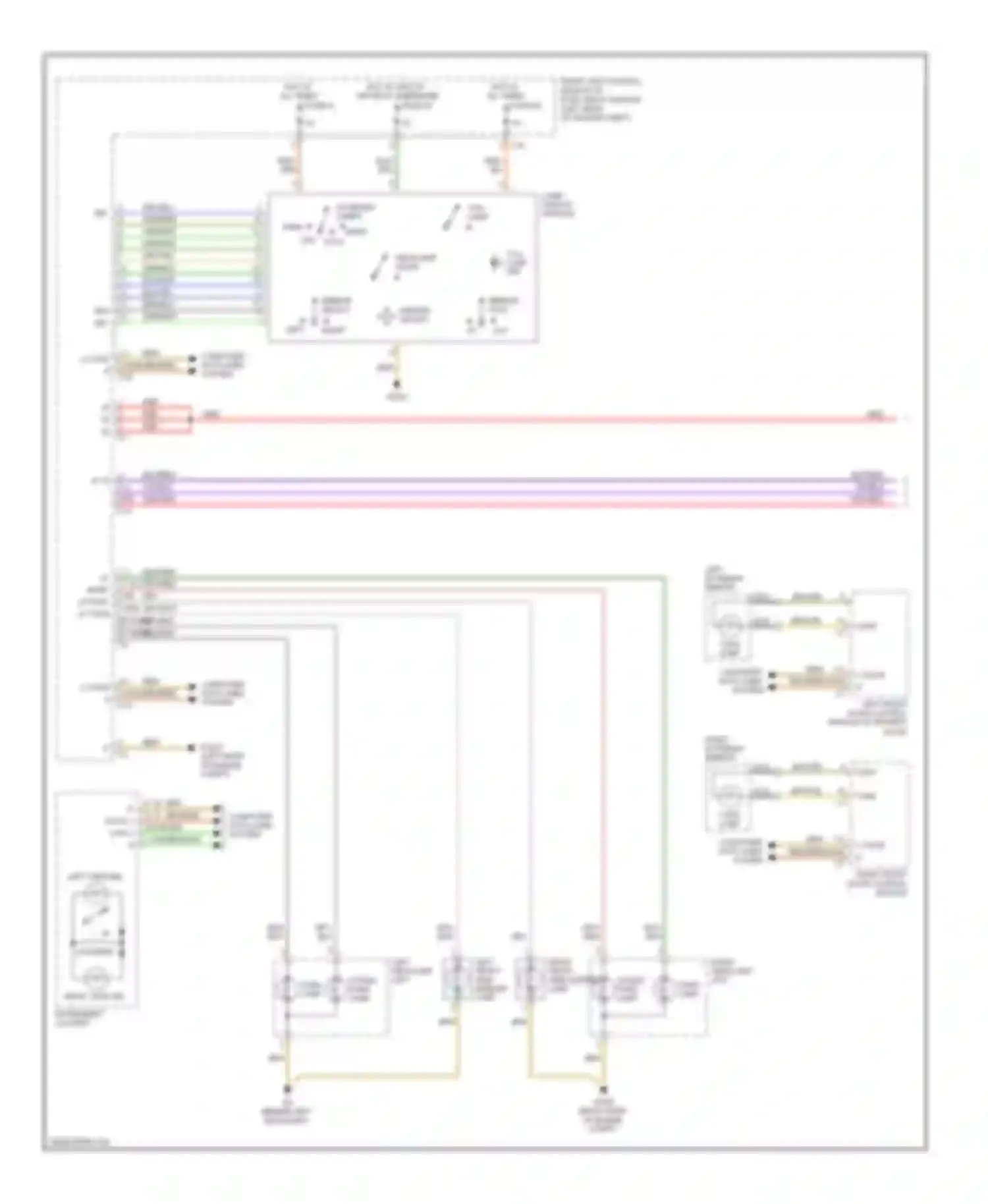 C-class Mercedes-Benz W203/S203/CL203 facelift (2004-2008): Exterior lamps circuit (1 of 2)