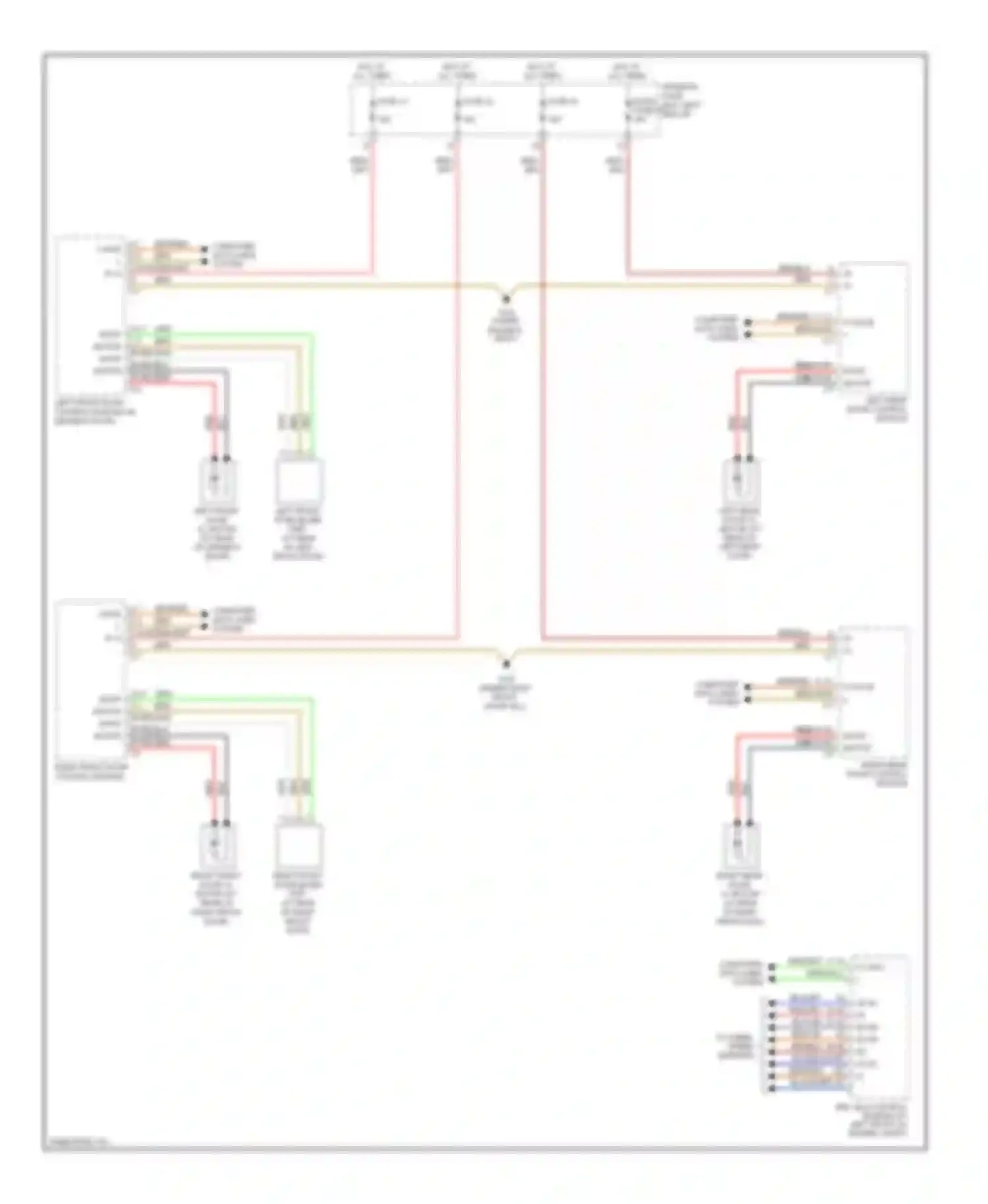 C-class Mercedes-Benz W203/S203/CL203 facelift (2004-2008): Power door locks circuit (2 of 2)