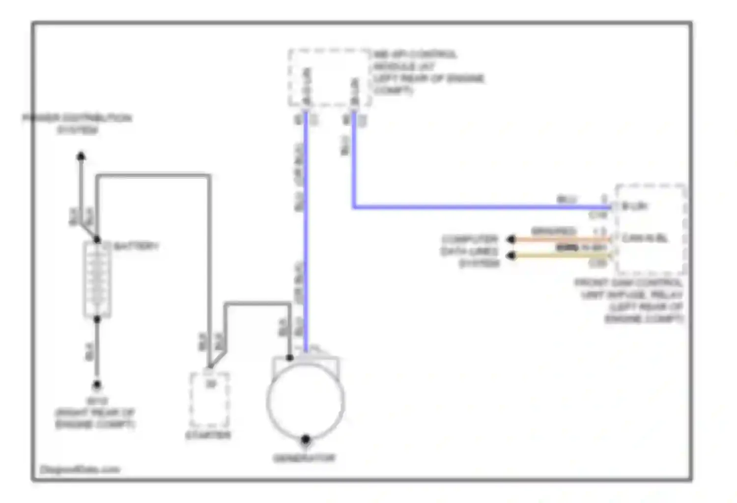 C-class Mercedes-Benz W203/S203/CL203 facelift (2004-2008): Charging circuit