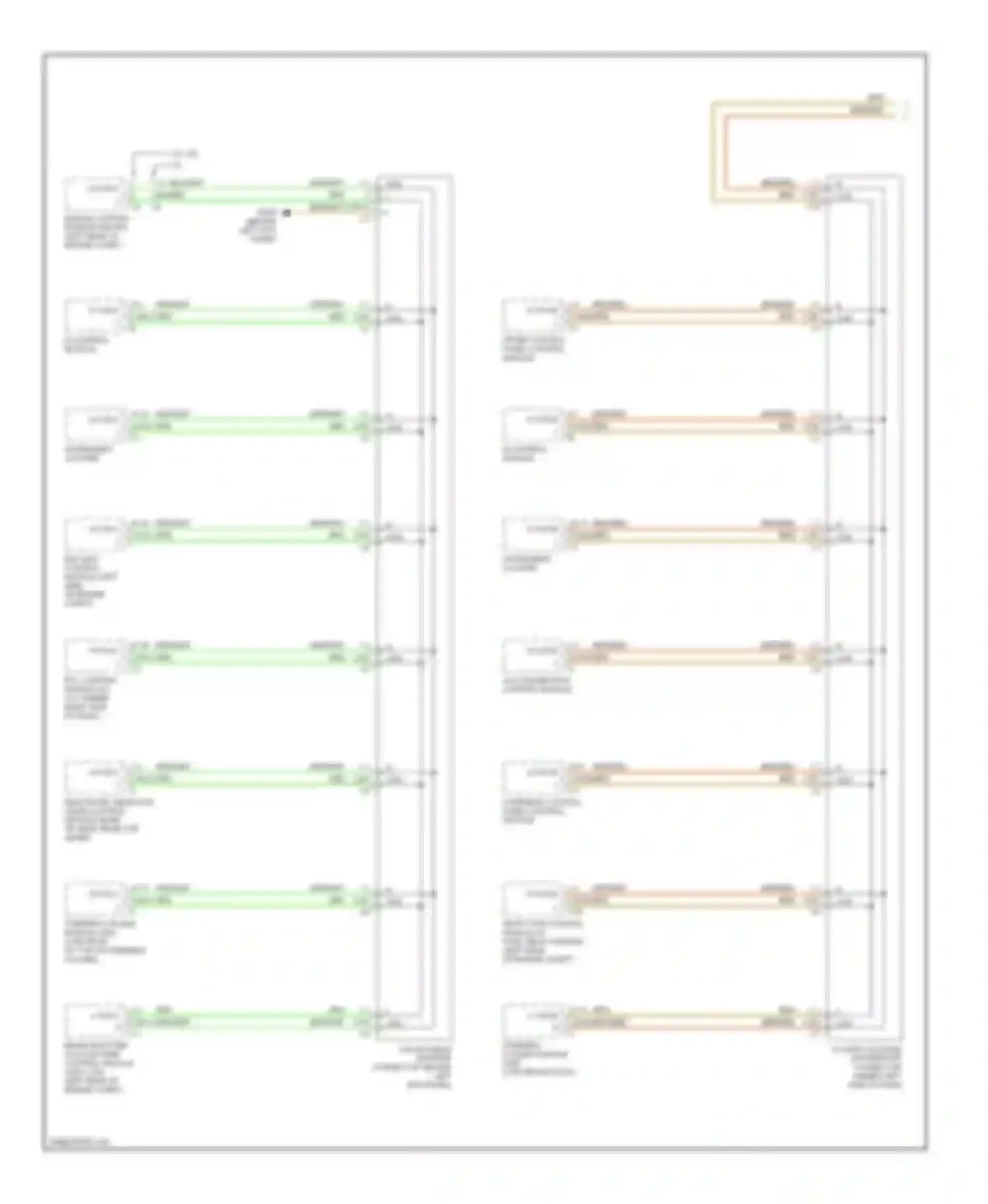 C-class Mercedes-Benz W203/S203/CL203 (2000-2004): High/low bus circuit (1 of 2)