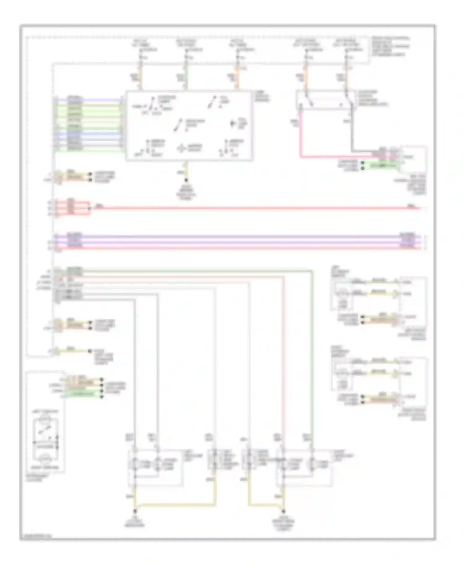 C-class Mercedes-Benz W203/S203/CL203 (2000-2004): Exterior lamps circuit (1 of 2)