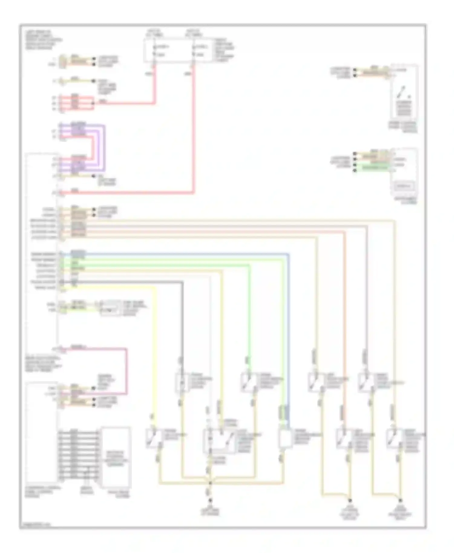 C-class Mercedes-Benz W203/S203/CL203 (2000-2004): Power door locks circuit (1 of 2)