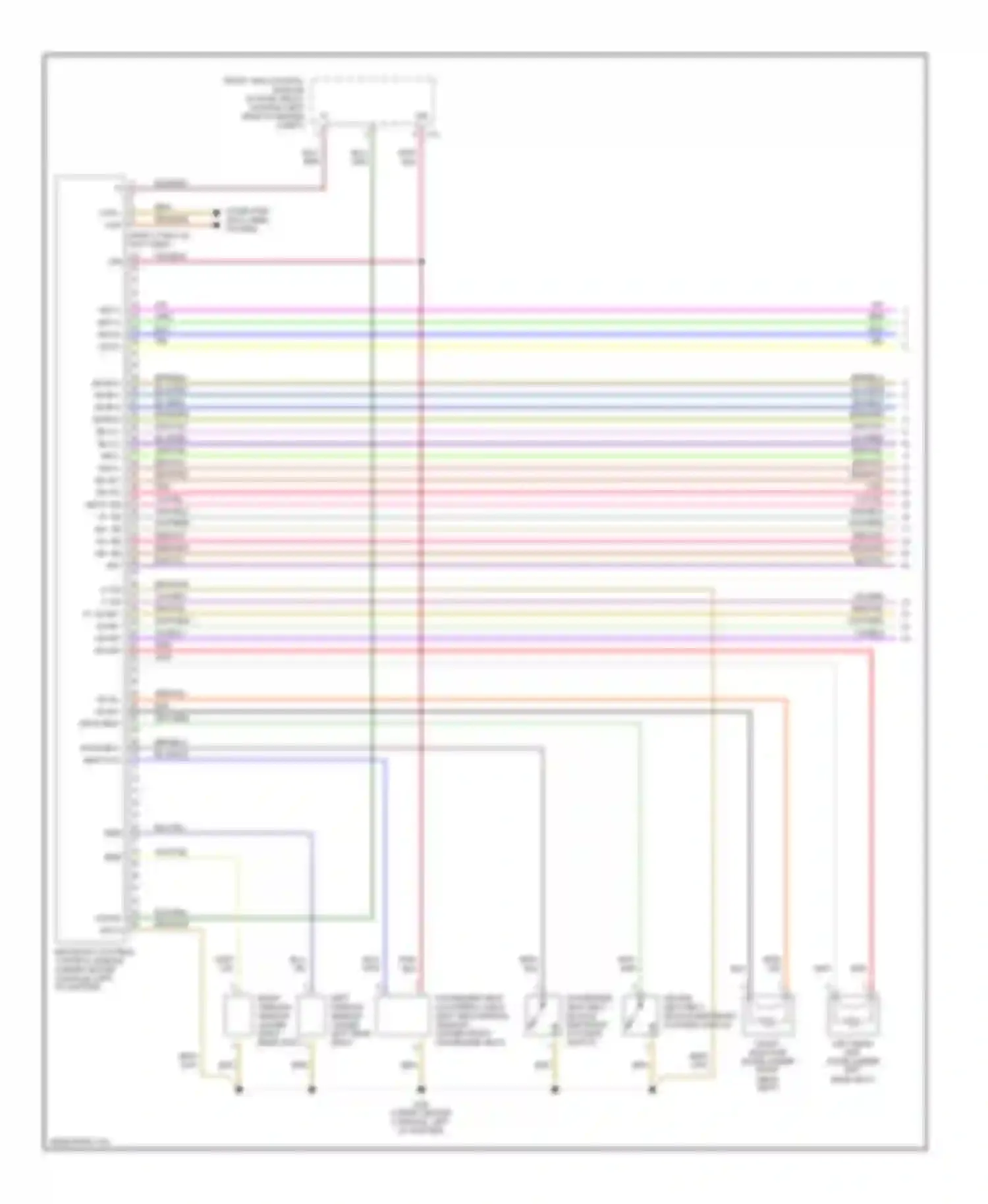 C-class Mercedes-Benz W203/S203/CL203 (2000-2004): Supplemental restraints circuit (1 of 2)