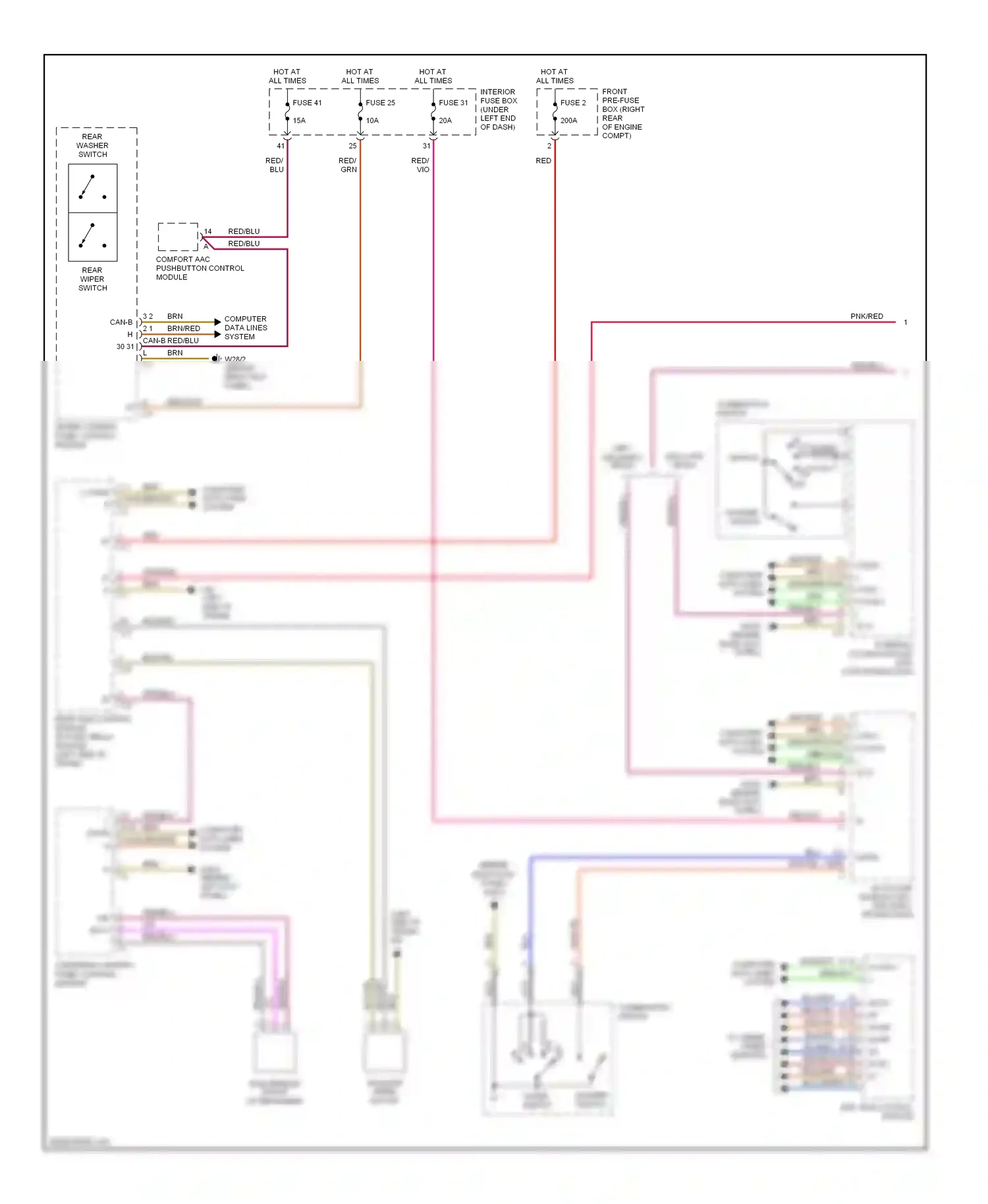 Mercedes-Benz C-class W203/S203/CL203 (2000-2004) upper control panel control module wiring diagram  (9 of 9)