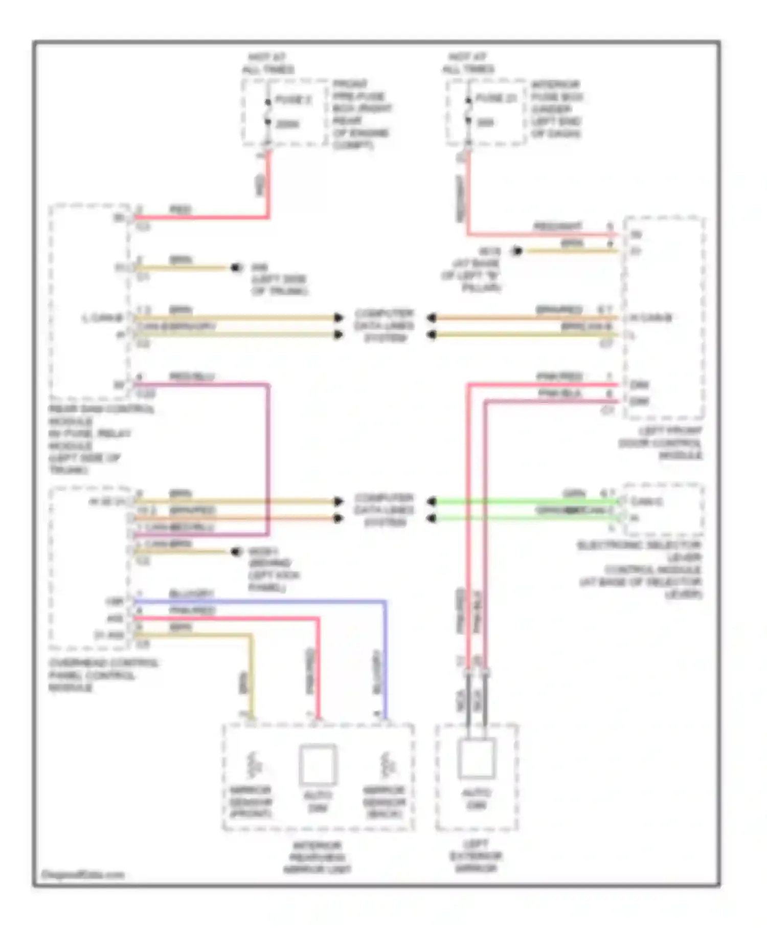Wiring diagram 9 10 2 1 can-b l can-b h 30 31 for Mercedes-Benz C-class AMG W203/S203/CL203 (2001-2004) (1 of 1)