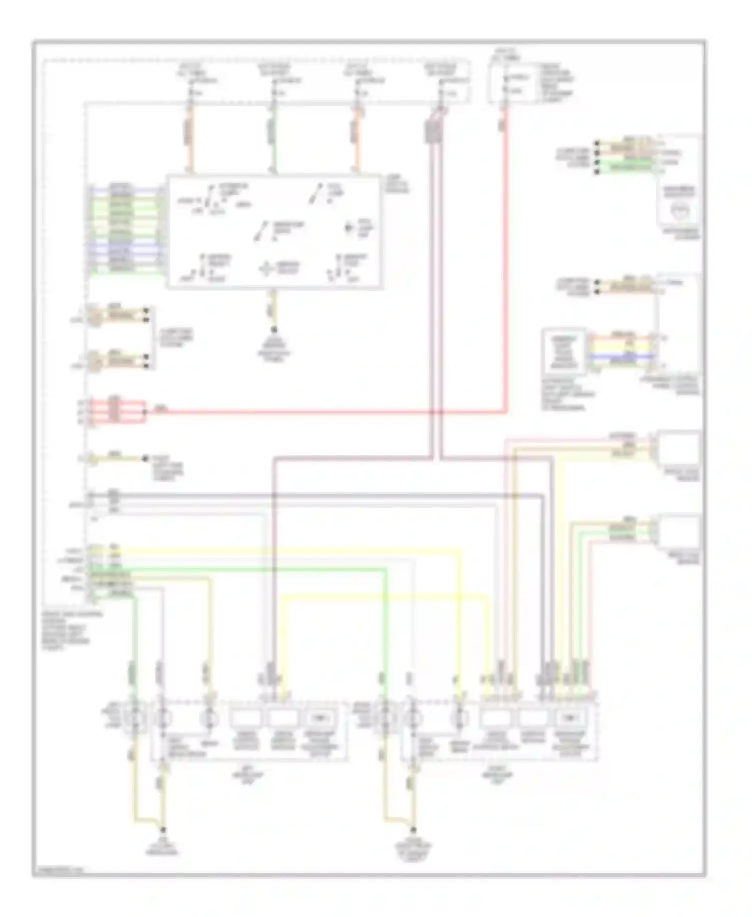 Wiring diagram ambient light, road ahead sensors for Mercedes-Benz C-class AMG W203/S203/CL203 (2001-2004) (2 of 2)